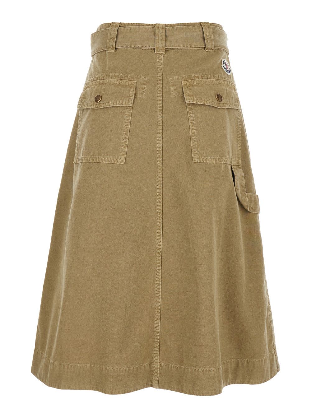 Moncler Dress 'SKIRT' with elegant design in Beige Cotton for Women Size 28" / US 6 / IT 42 - 2 Thumbnail