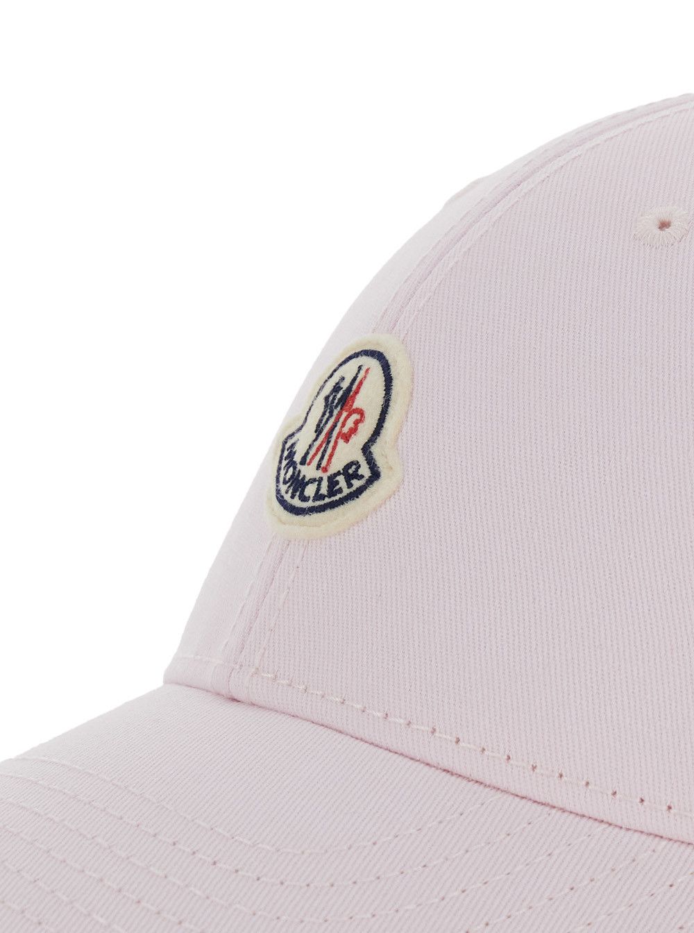 Moncler Women's Pink Cotton 'Cap' Baseball Hat with Front Logo Patch Size ONE SIZE - 3 Thumbnail