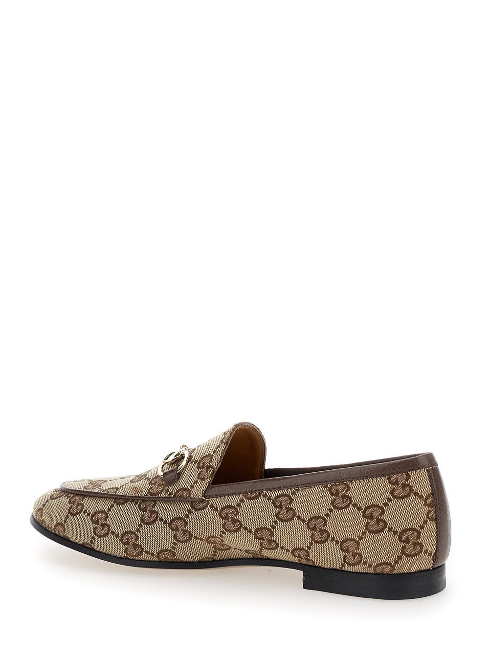 Gucci 'Jordan' Beige Loafers with Horsebit Detail in Original GG Canvas for Women Size US 9.5 / IT 39.5 - 3 Thumbnail
