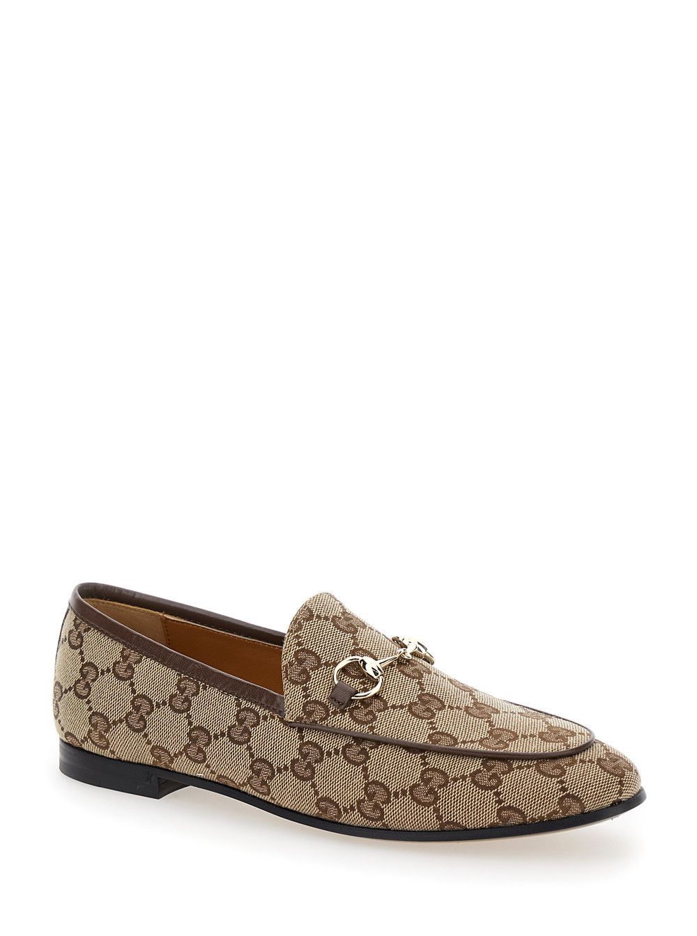 Gucci 'Jordan' Beige Loafers with Horsebit Detail in Original GG Canvas for Women Size US 9.5 / IT 39.5 - 2 Thumbnail