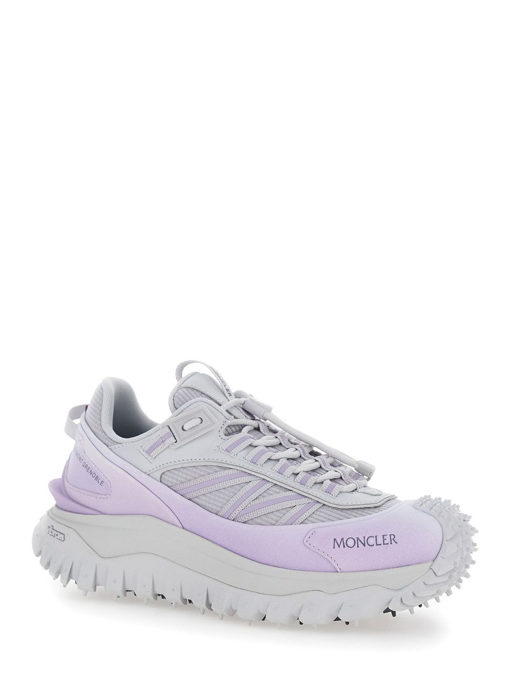 Moncler 'Trailgrip' Gray Sneaker with Logo Detail on the Front and Chunky Sole in Leather for Women Size US 9 / IT 39 - 2 Thumbnail