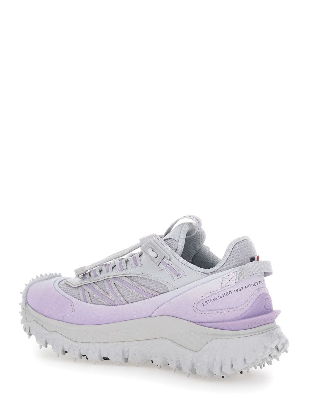 Moncler 'Trailgrip' Gray Sneaker with Logo Detail on the Front and Chunky Sole in Leather for Women Size US 10 / IT 40 - 3 Thumbnail