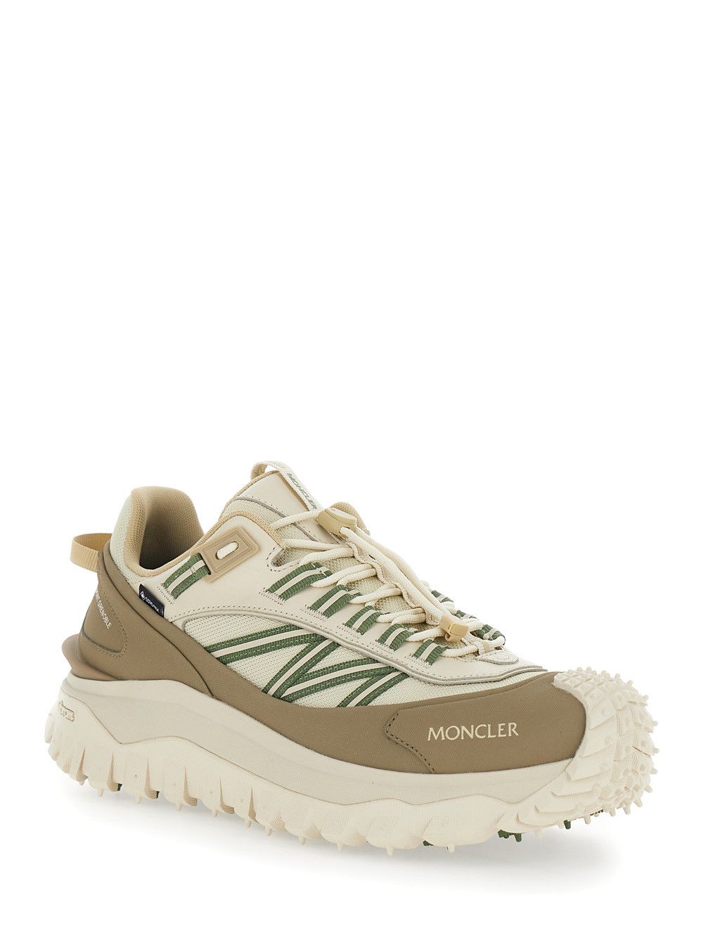 Moncler 'Trailgrip' Beige Sneakers with Logo Detail on the Front and Chunky Sole in Leather for Men Size US 7 / EU 40 - 2 Thumbnail