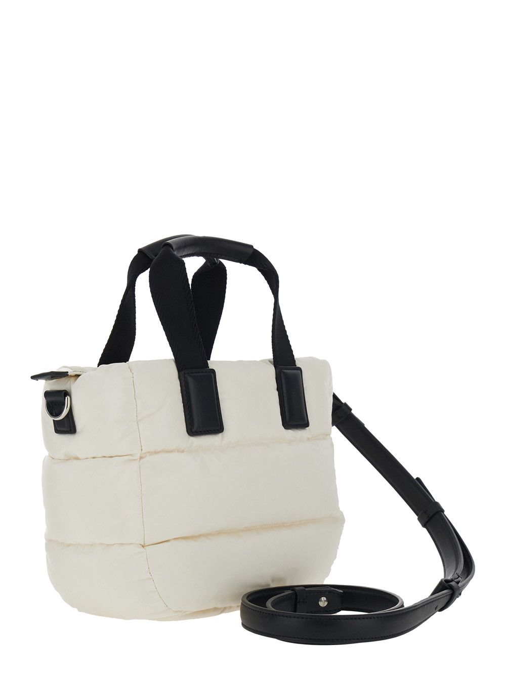 Moncler Handbag 'Karadoc' Mini with Adjustable and Removable Shoulder Strap in White Tech Fabric for Women Size ONE SIZE - 3 Thumbnail