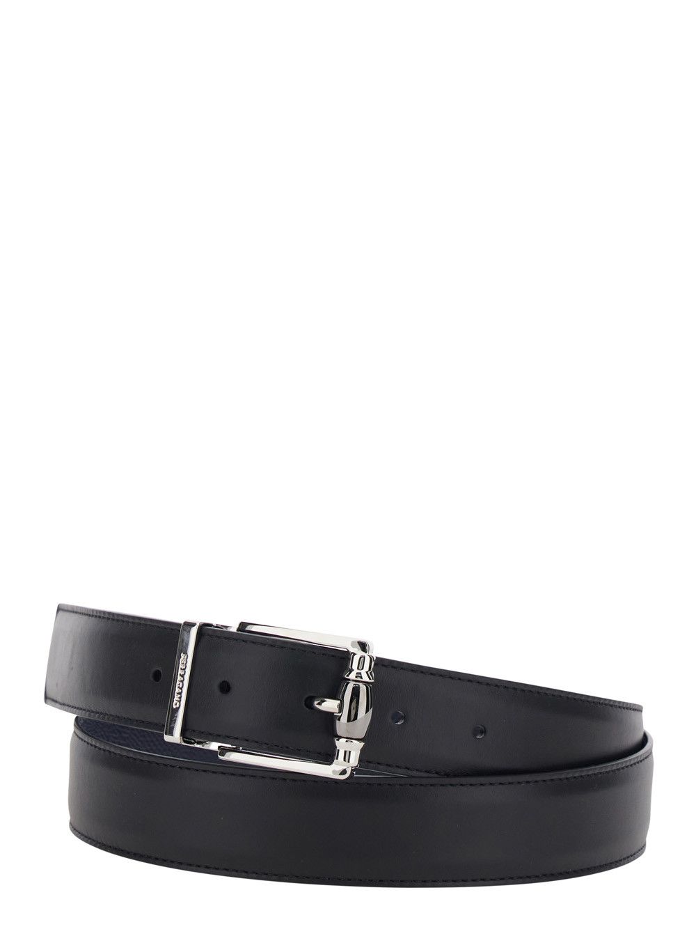 Salvatore Ferragamo Belt 'DOUBLE/ADJUSTABLE' with Black Leather Buckle Size ONE SIZE - 2 Thumbnail