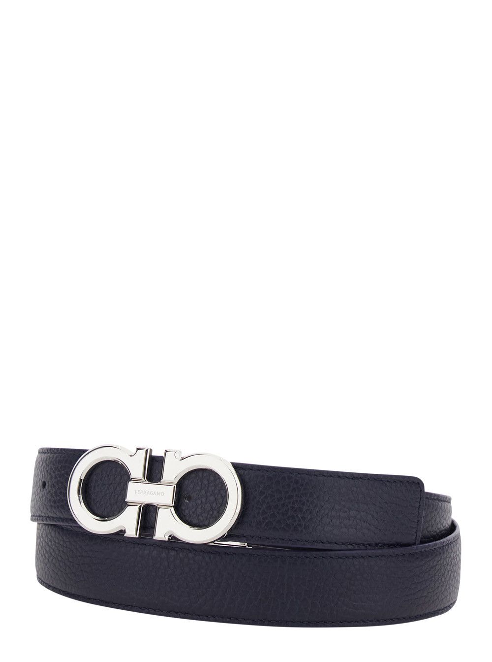 Salvatore Ferragamo Women's Blue Leather 'DOUBLE/ADJUSTABLE' Belt Size ONE SIZE - 2 Thumbnail