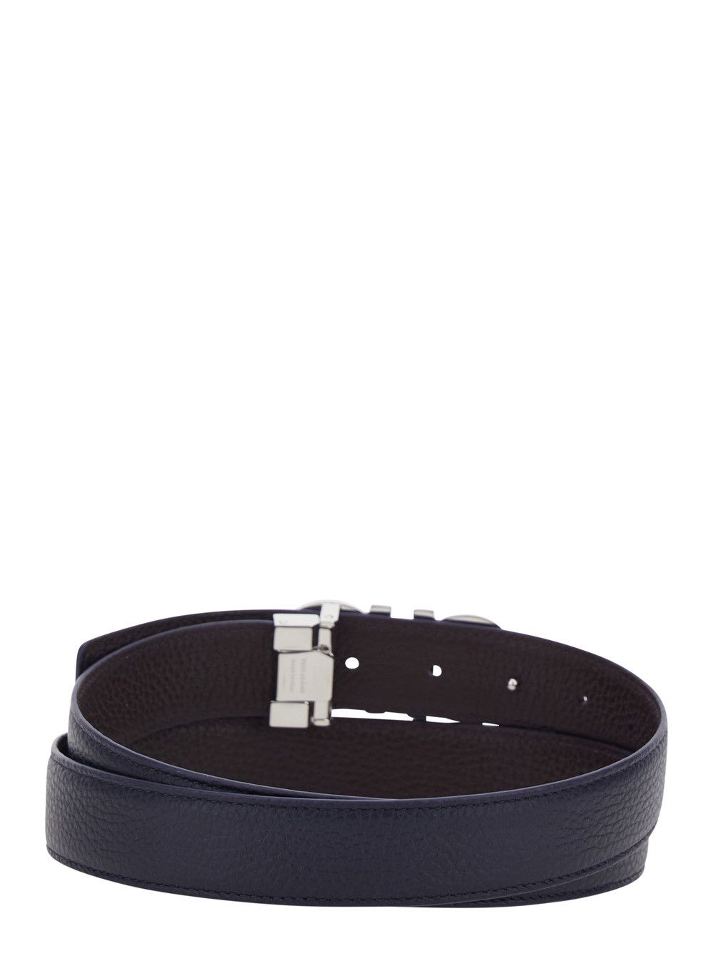 Salvatore Ferragamo Women's Blue Leather 'DOUBLE/ADJUSTABLE' Belt Size ONE SIZE - 3 Thumbnail