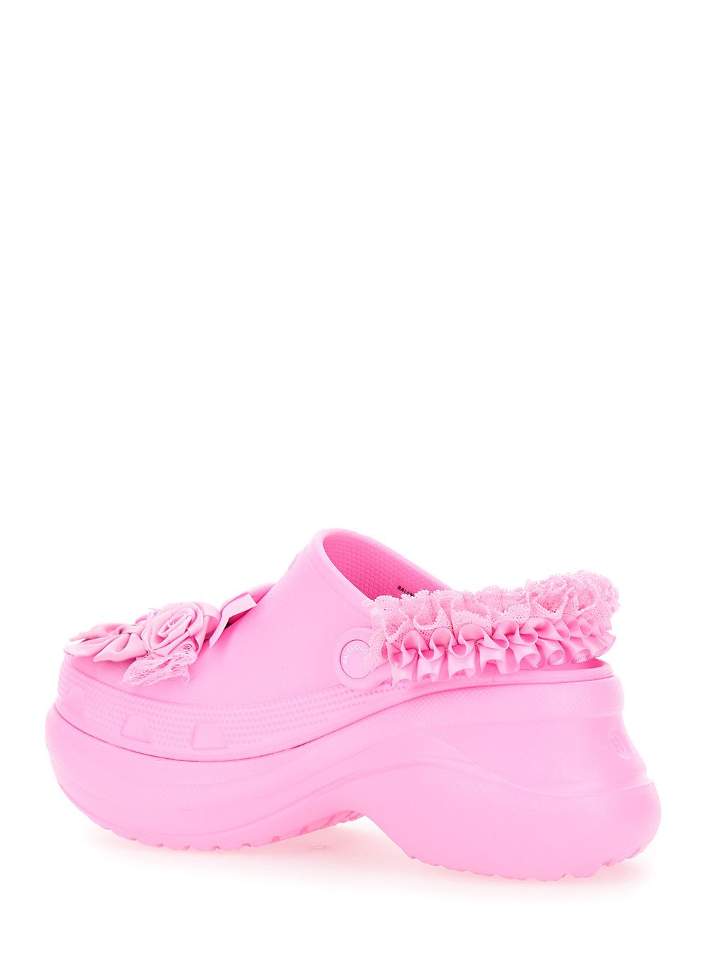 Balenciaga Mule 'Jibbitz x Crocs' with Logo Plate and Pink Rubber Applications for Women Size US 6 / IT 36 - 3 Thumbnail