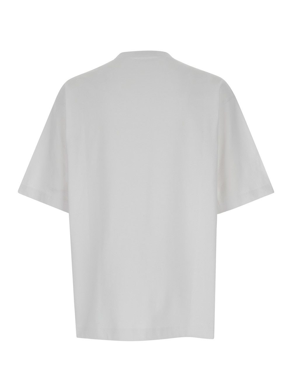 Gucci White Crew Neck T-Shirt with Gucci and Web Print in Cotton Man Size US XL / EU 56 / 4 - 2 Thumbnail