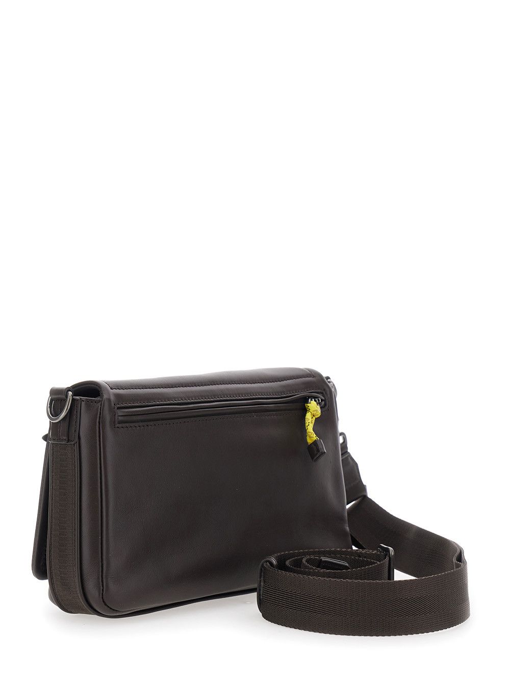 Fendi 'FLUX' Brown Crossbody bag with FF logo plate in Leather Man Size ONE SIZE - 3 Thumbnail