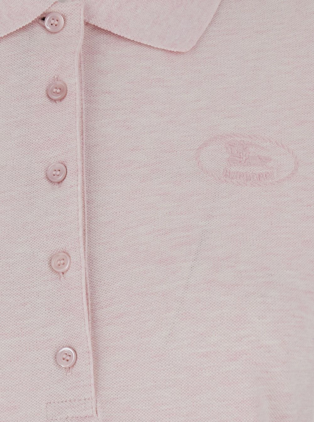 Burberry Pink Dress with Polo Collar and Front Logo in Cotton for Women Size L / US 10 / IT 46 - 3 Thumbnail