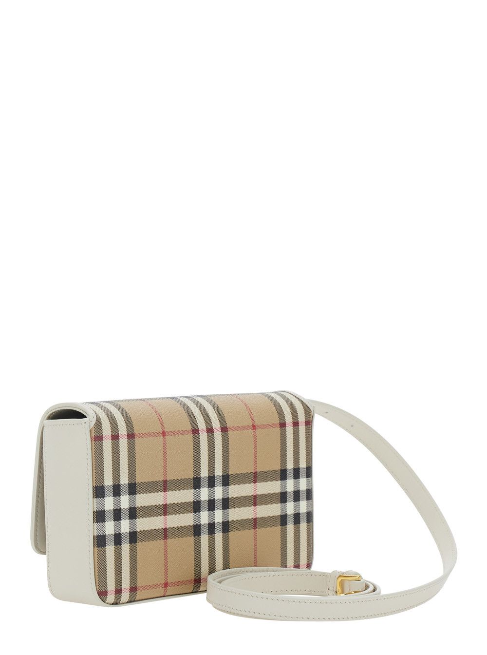 Burberry Shoulder Bag 'LS HAMPSHIRE DFC' with Beige Leather Logo for Women Size ONE SIZE - 3 Thumbnail