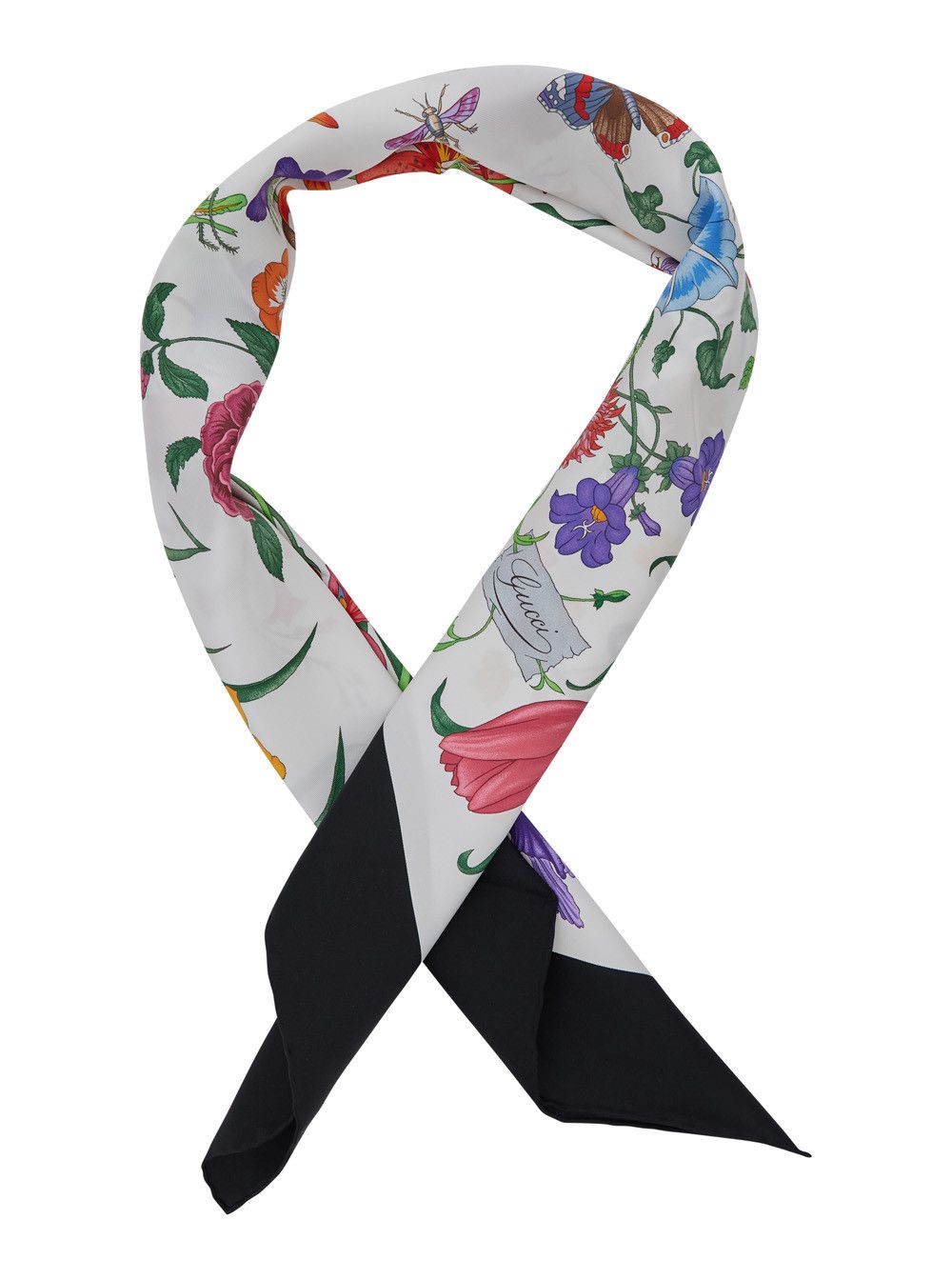 Gucci Silk Scarf with Gucci Flora All-Over Multicolor for Women Size ONE SIZE - 2 Thumbnail
