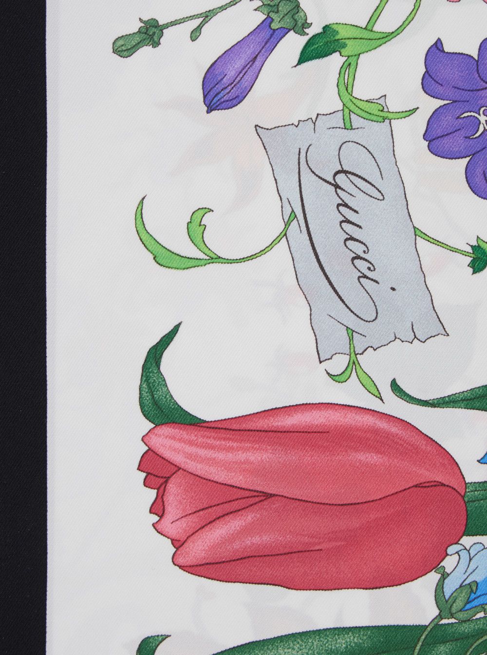 Gucci Silk Scarf with Gucci Flora All-Over Multicolor for Women Size ONE SIZE - 3 Thumbnail