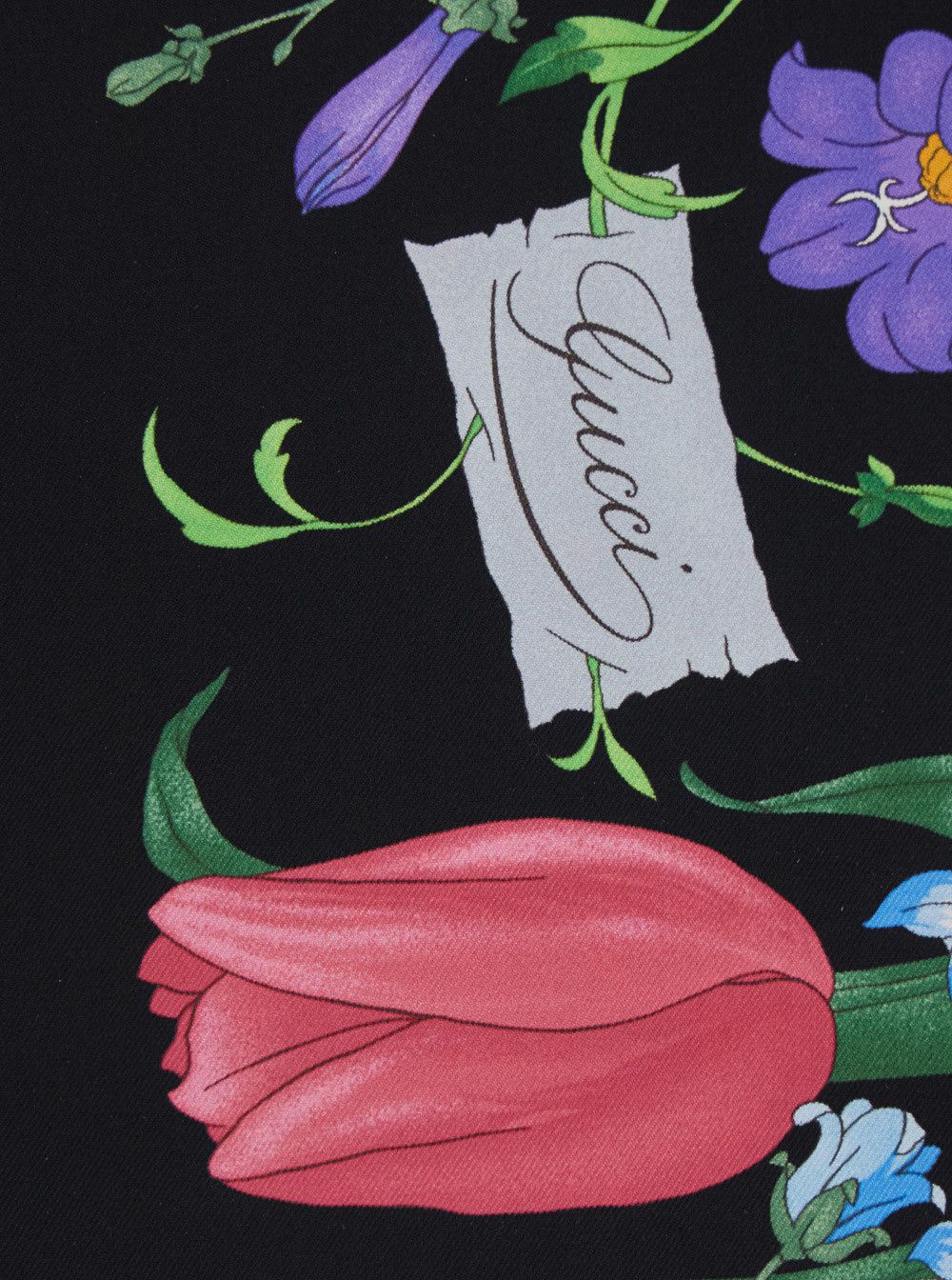 Gucci Multicolor Silk Scarf with Gucci Flora print All-Over for Women Size ONE SIZE - 3 Thumbnail