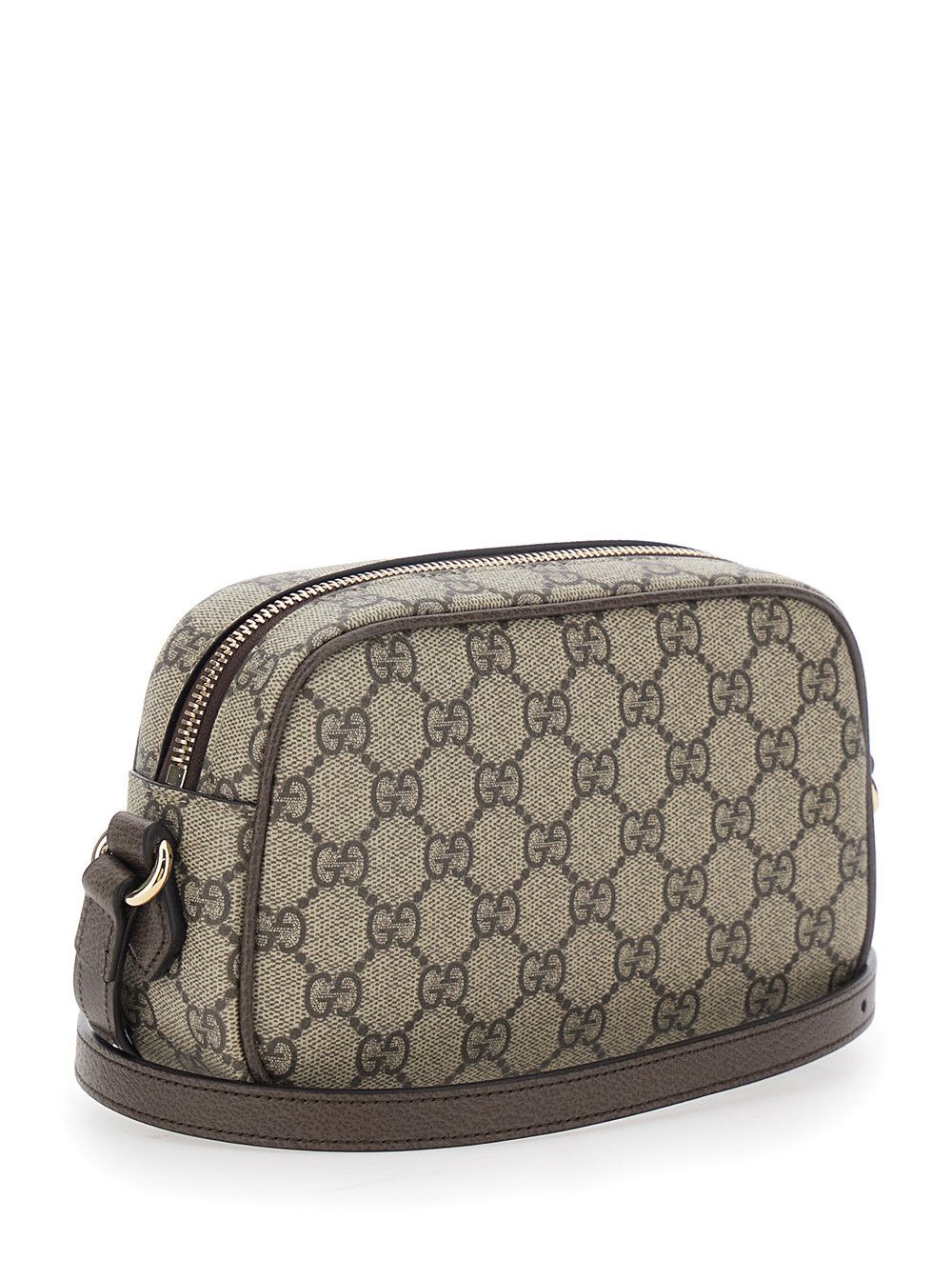 Gucci Beige Mini 'Ophidia' Bag with Shoulder Strap and GG Canvas Web Detail in Leather Women Size ONE SIZE - 3 Thumbnail