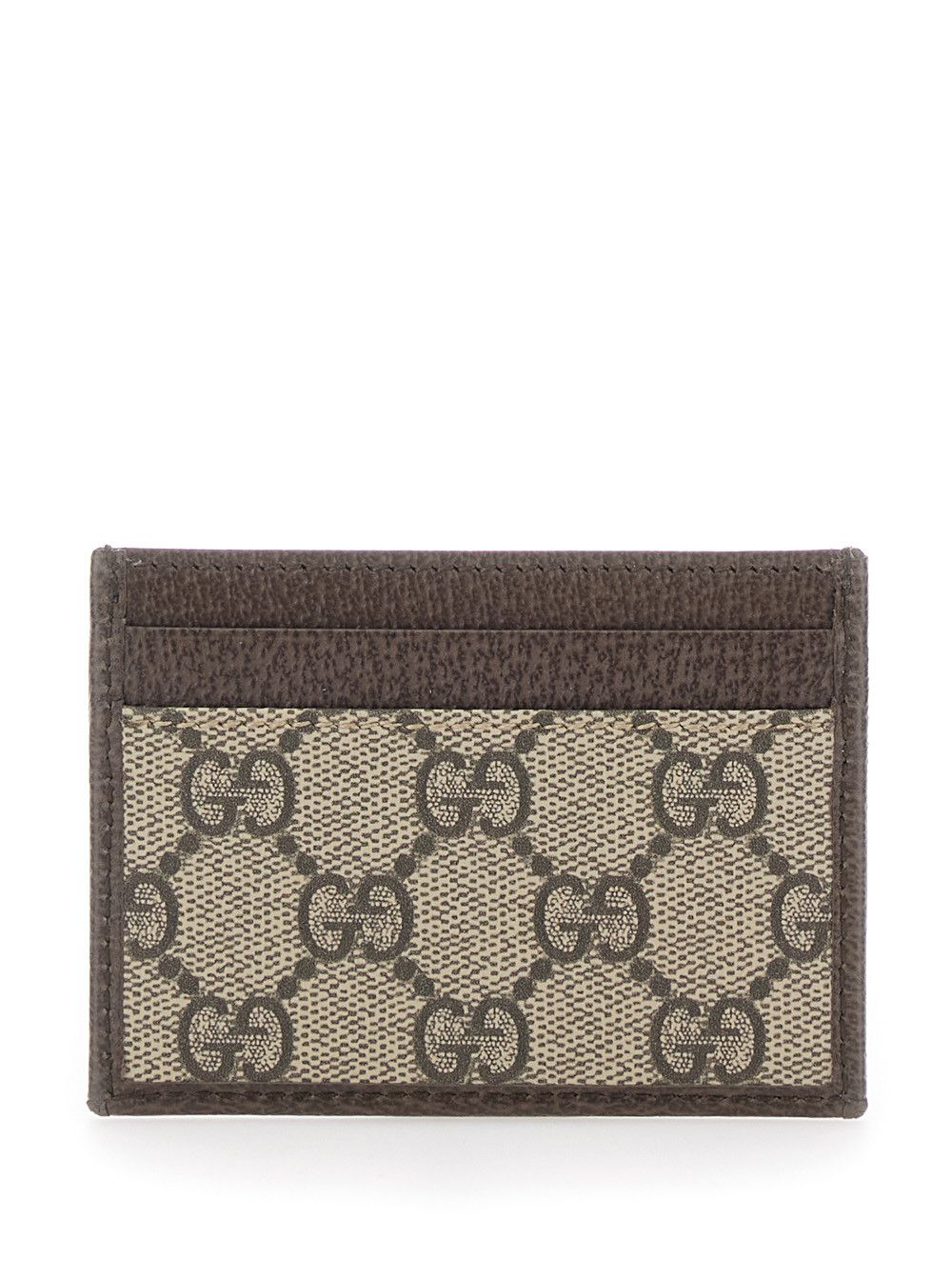 Gucci Ophidia Card Holder with Web Detail in Beige Leather for Women Size M / US 6-8 / IT 42-44 - 3 Thumbnail