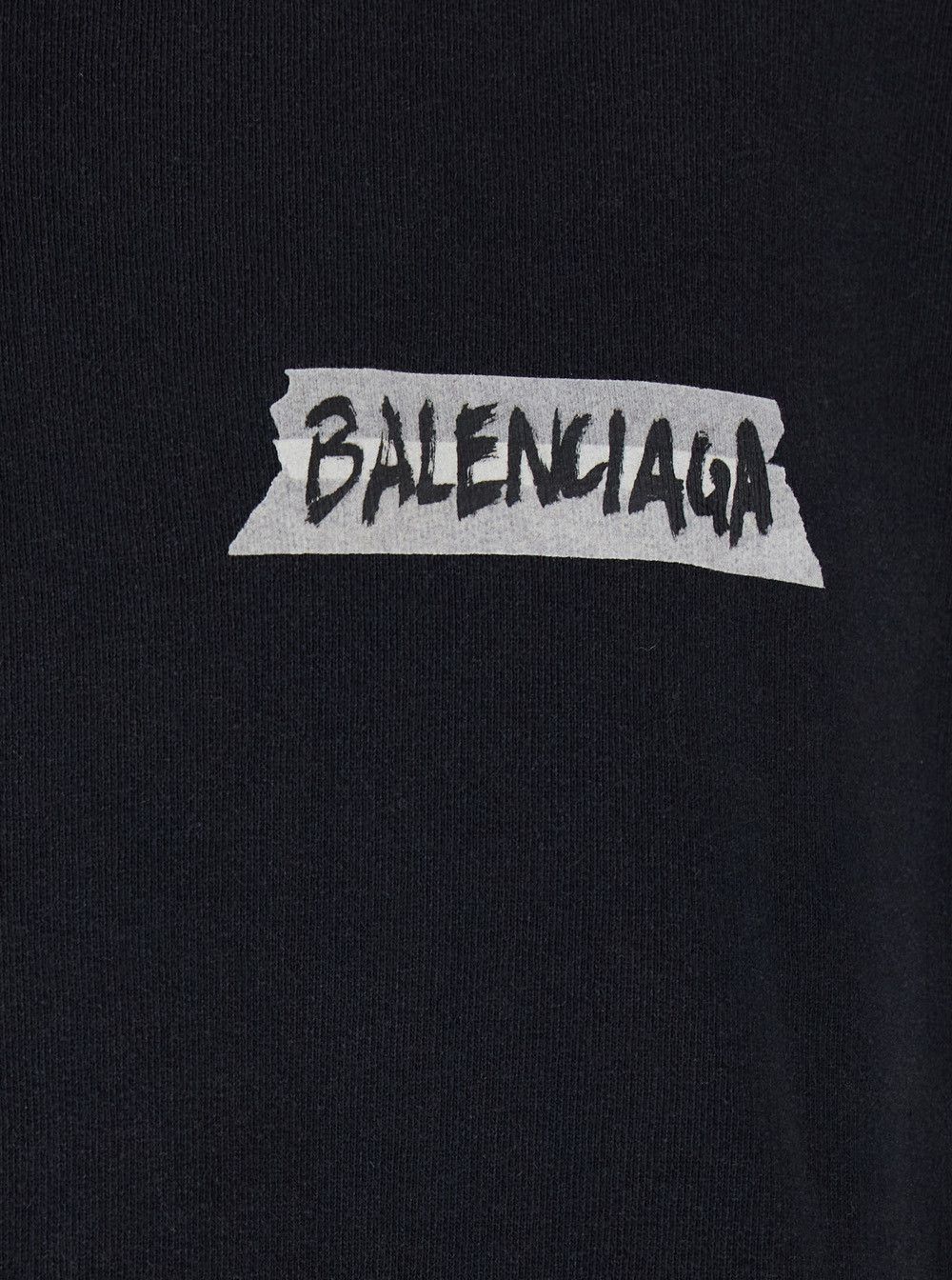 Balenciaga Black Half-Zip Sweatshirt with Logo on the Front in Cotton for Men Size US XS / EU 42 / 0 - 3 Thumbnail