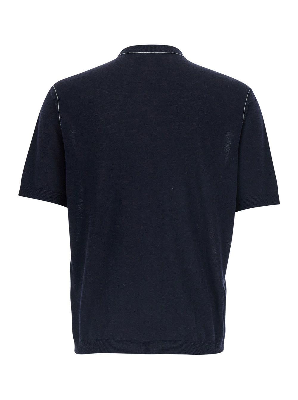 Gucci Blue Round Neck Sweater with Logo Lettering on the Front in Wool for Men Size US L / EU 52-54 / 3 - 2 Thumbnail