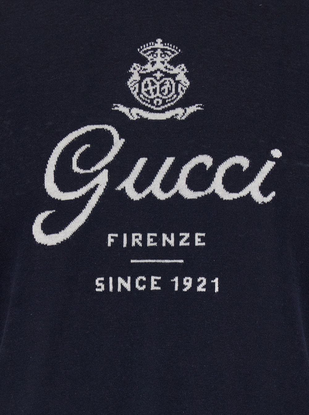 Gucci Blue Round Neck Sweater with Logo Lettering on the Front in Wool for Men Size US XL / EU 56 / 4 - 3 Thumbnail