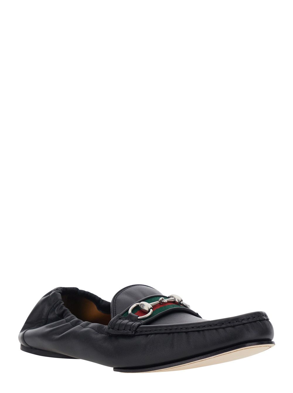 Gucci Black Loafers with Rounded Toe and Horsebit Detail on Front in Leather for Men Size US 8 / EU 41 - 2 Thumbnail