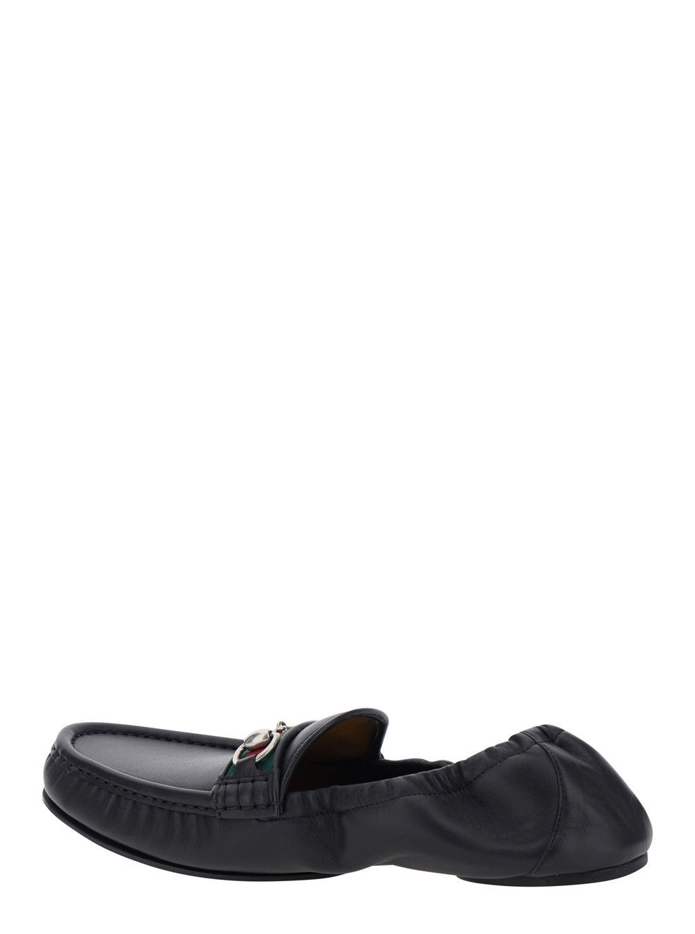 Gucci Black Loafers with Rounded Toe and Horsebit Detail on Front in Leather for Men Size US 9.5 / EU 42-43 - 3 Thumbnail