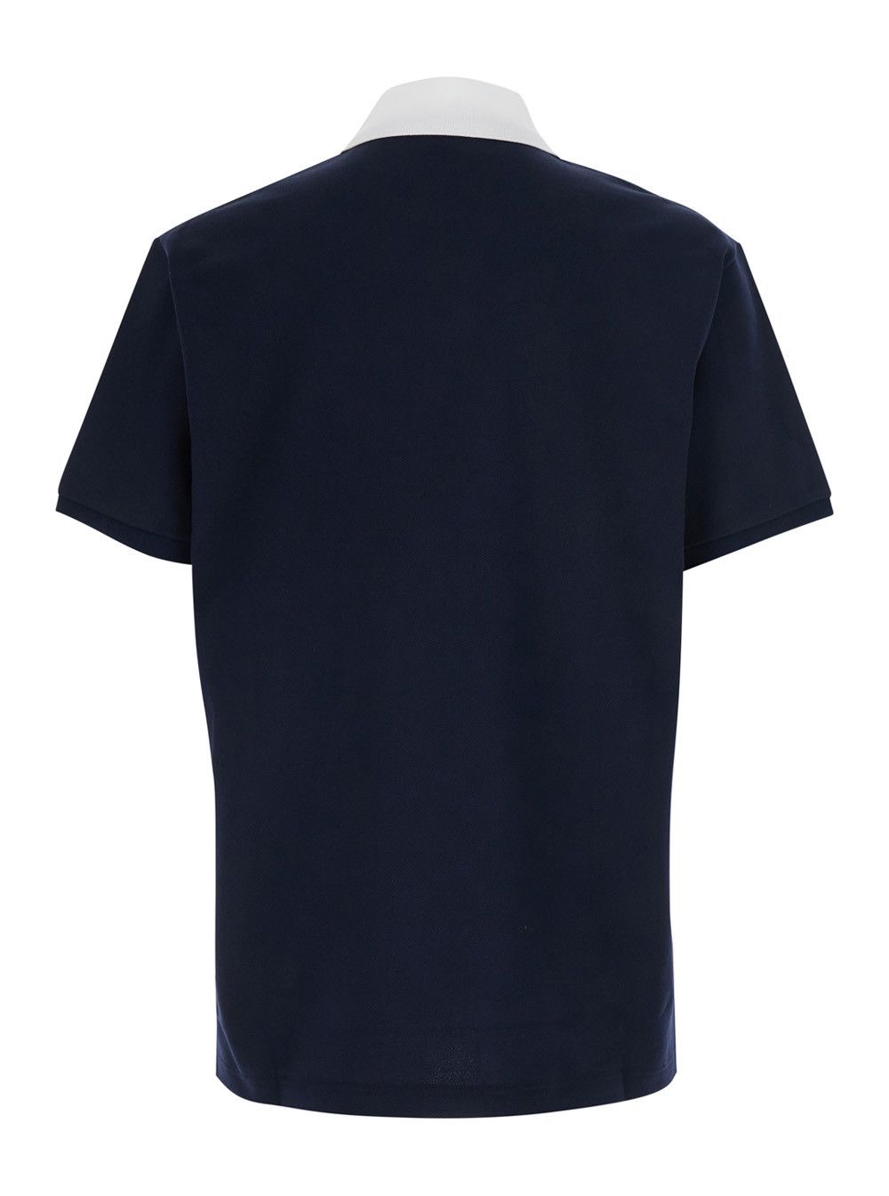 Gucci Blue T-Shirt 'PIQUET + WEB' with Round Neck and Short Sleeves for Men Size US M / EU 48-50 / 2 - 2 Thumbnail