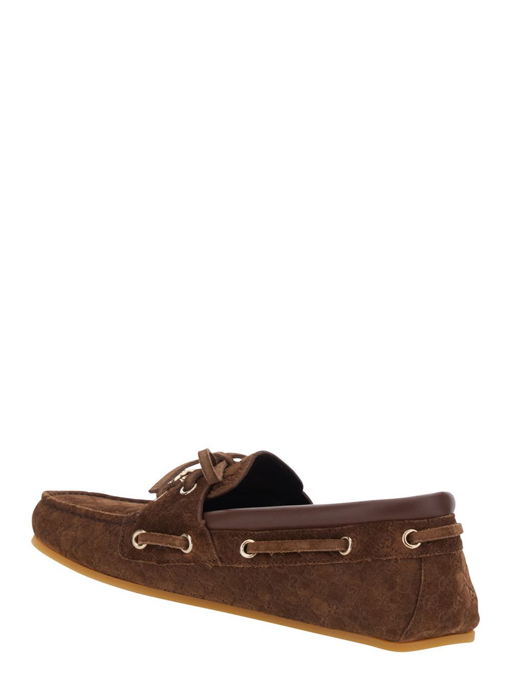 Gucci Brown Loafers with GG Plate on the Front in GG Suede for Women Size US 9 / IT 39 - 3 Thumbnail
