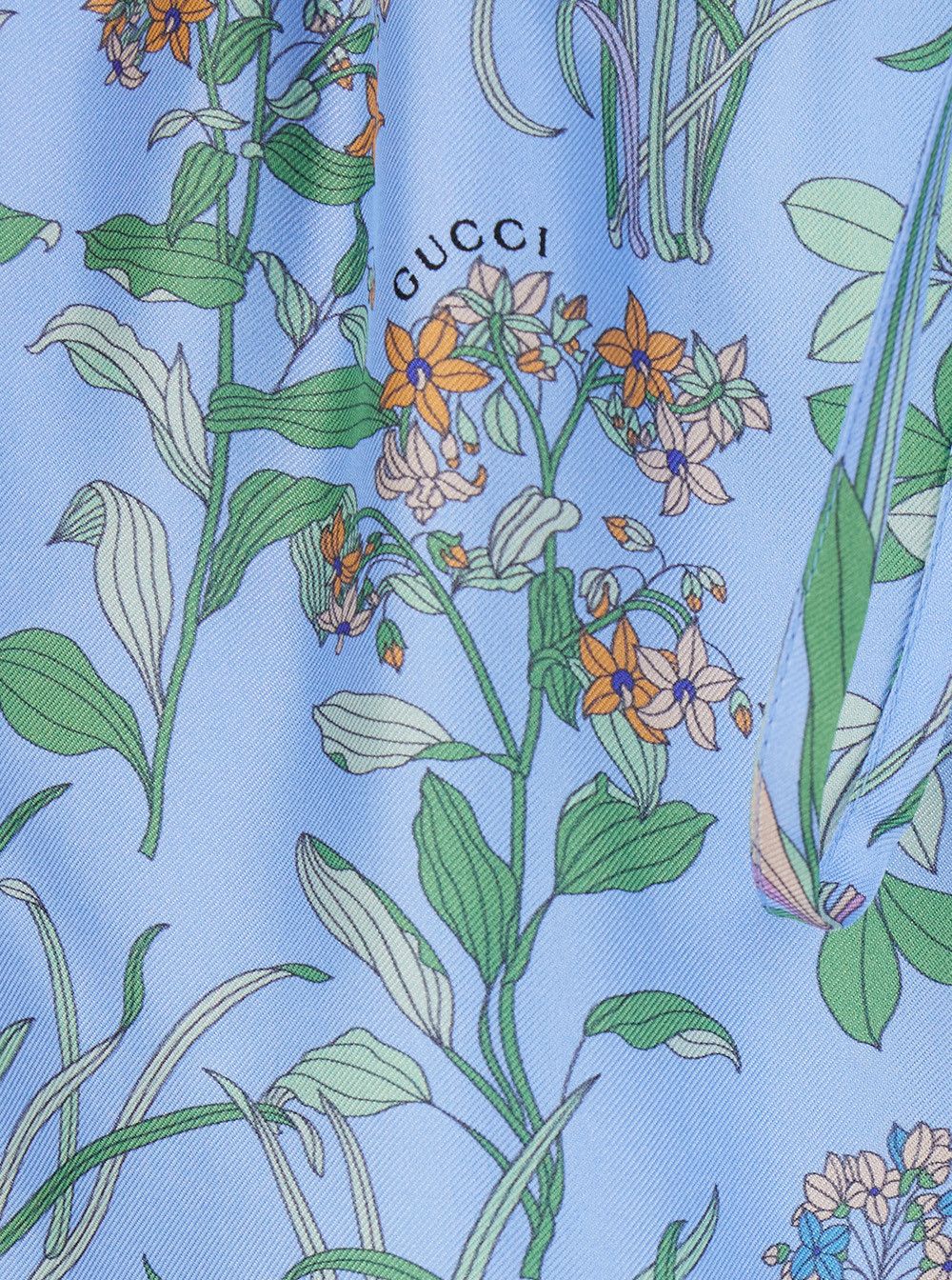 Gucci Blue Shorts 'Printed Silk Short' with Silk Print for Women Size 30" / US 8 / IT 44 - 3 Thumbnail