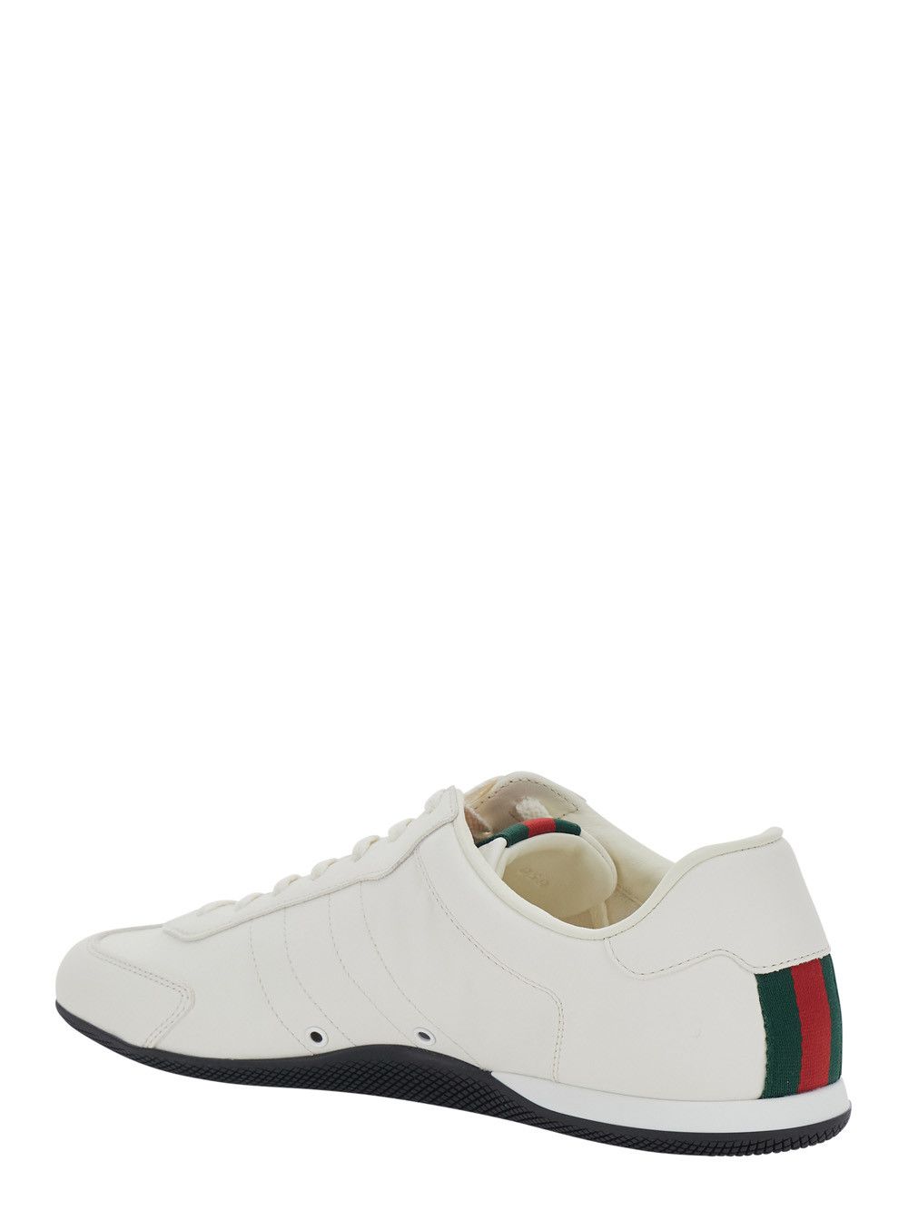 Gucci 'Elan New' White Sneakers with Web detail on the Back in Leather Man Size US 7 / EU 40 - 3 Thumbnail