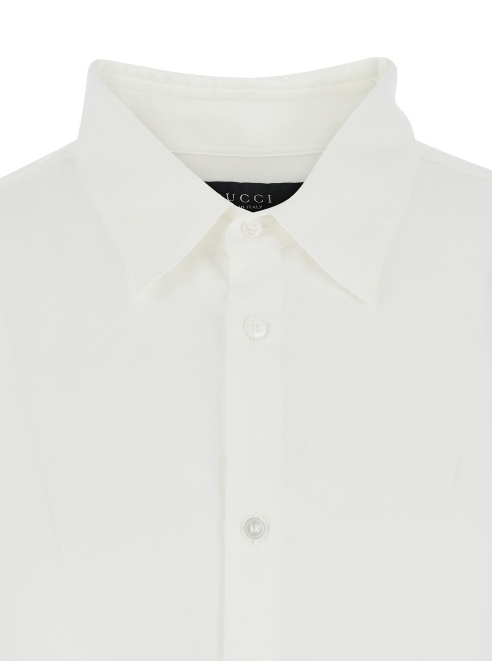 Gucci 'Narcissist' White Shirt with Classic Collar and Button Cuffs in Silk for Men Size US XXL / EU 58 / 5 - 3 Thumbnail