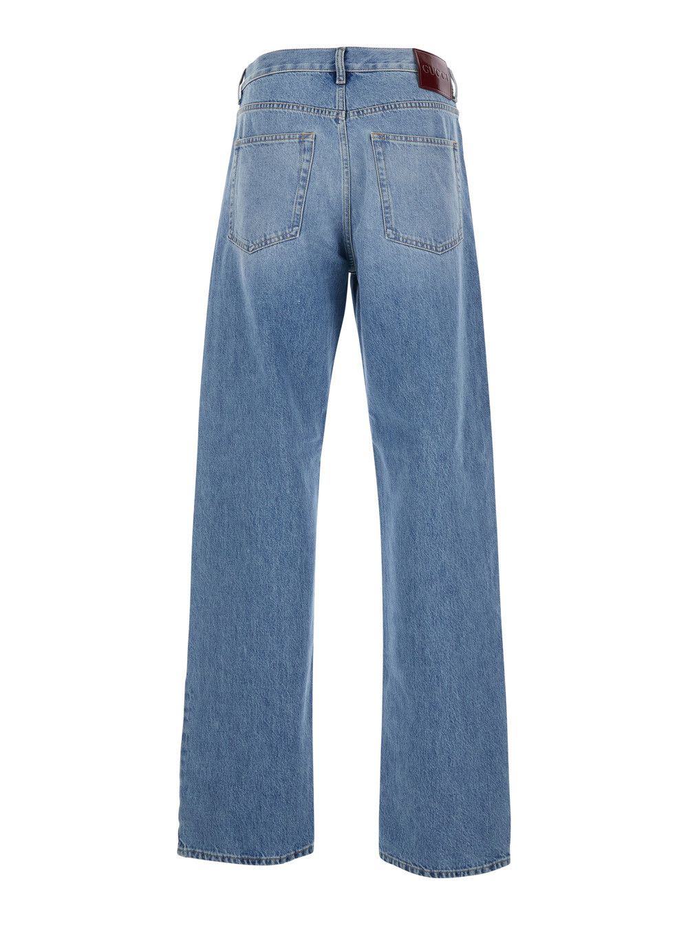 Gucci Light Blue Jeans with Bleach Effect in Denim for Men Size US 33 - 2 Thumbnail