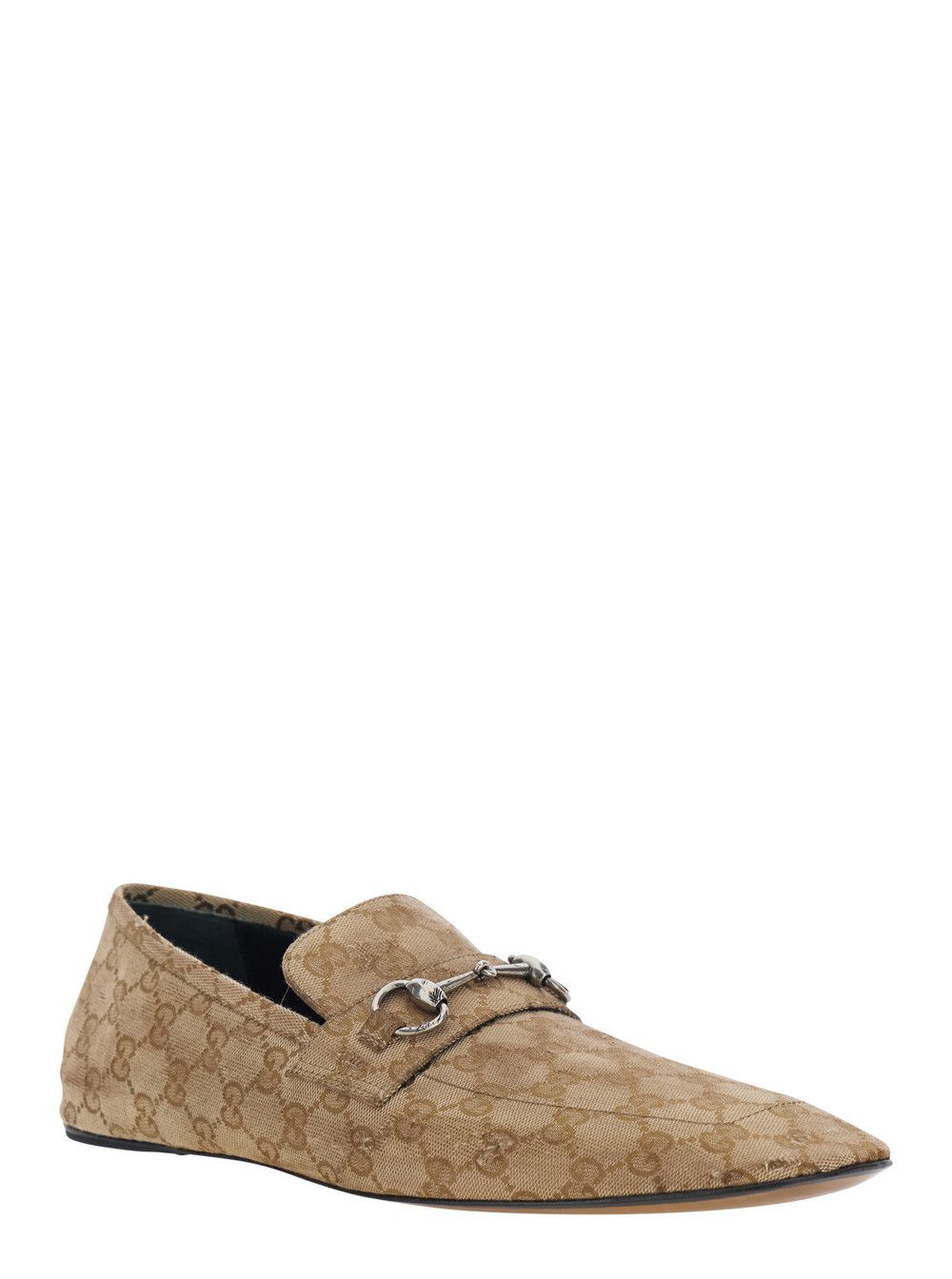 Gucci 'Edgar' Beige Loafers with Horsebit Plaque on the Front in GG Leather for Men Size US 12 / EU 45 - 2 Thumbnail