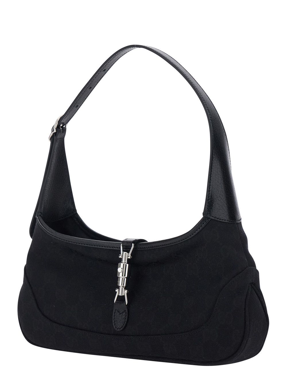 Gucci Shoulder Bag 'Jackie' with Strap and Front Closure in Black GG Fabric for Women Size ONE SIZE - 2 Thumbnail