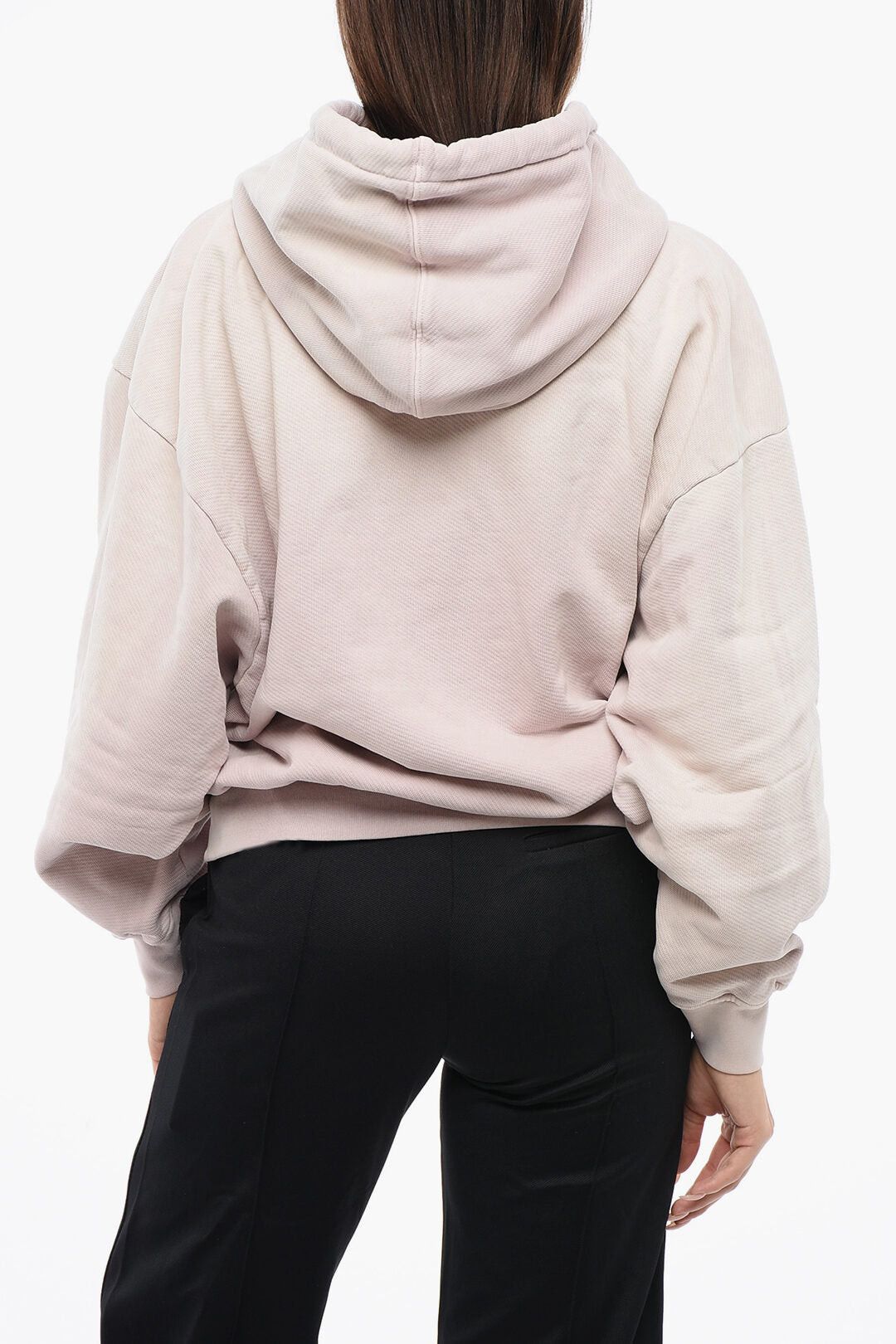 Off-White Maxi Hoodie Sweatshirt LAUNDRY with Logo and Patch Pocket Size L / US 10 / IT 46 - 2 Thumbnail