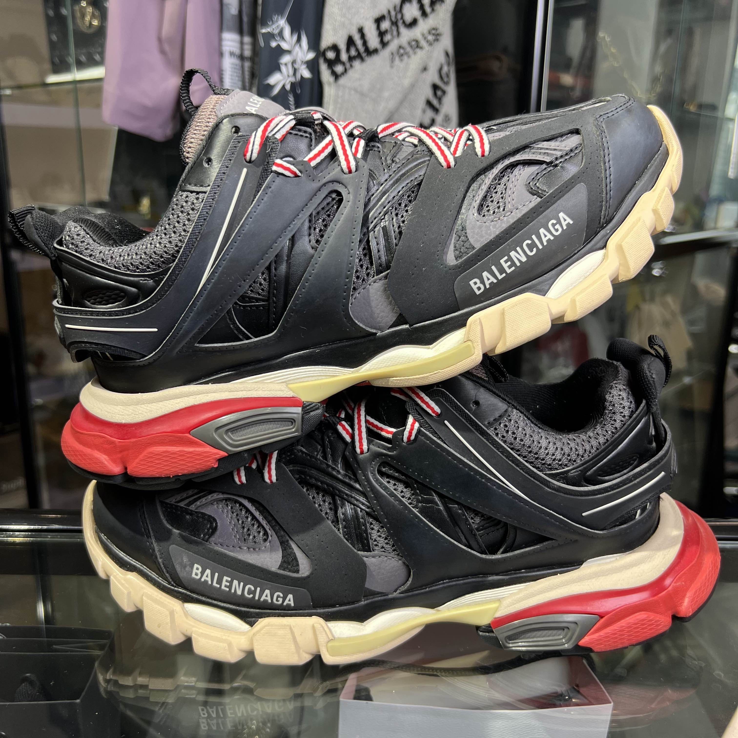 Balenciaga Balenciaga Track Sneakers Black Red Size 8 Size US 8 / EU 41 - 7 Thumbnail