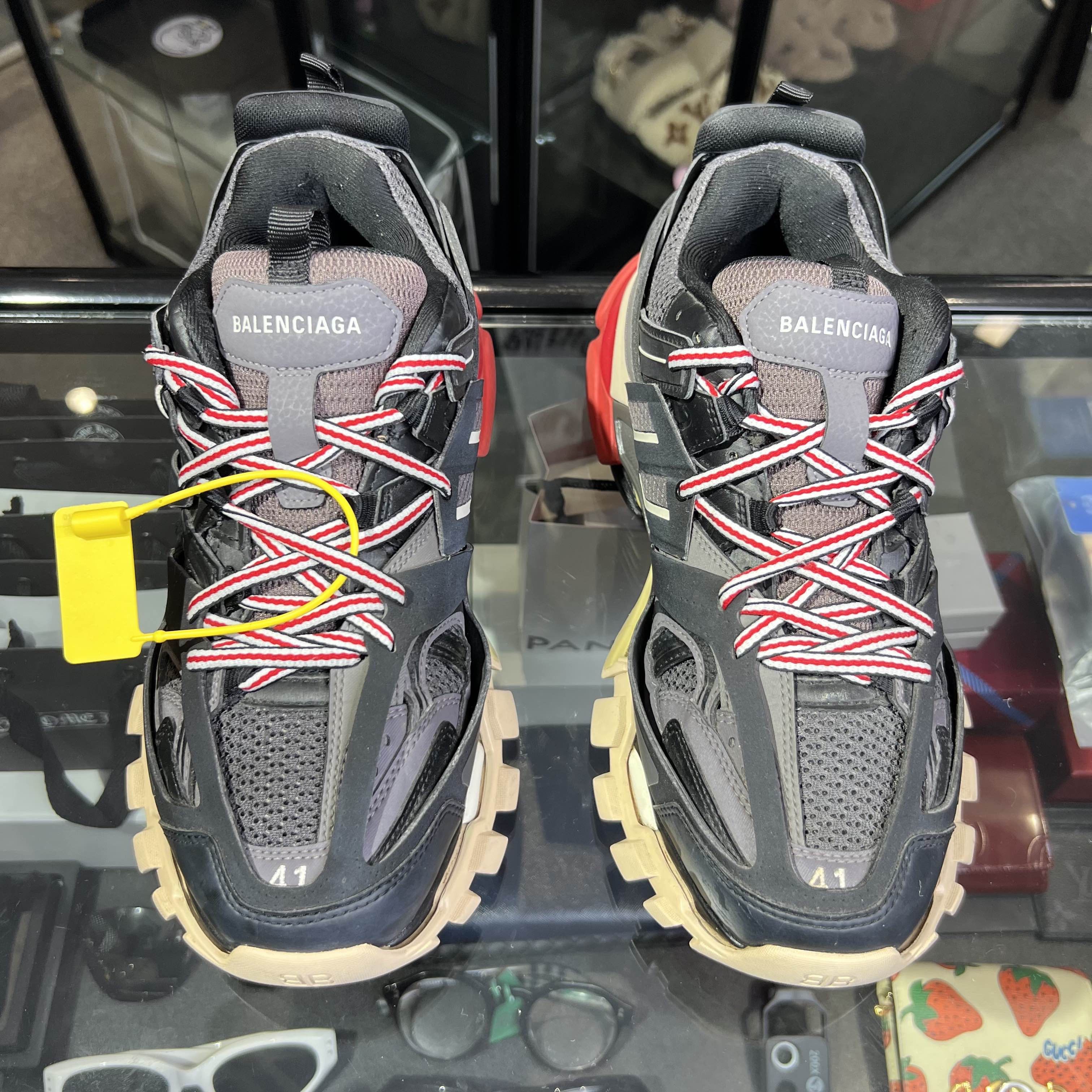 Balenciaga Balenciaga Track Sneakers Black Red Size 8 Size US 8 / EU 41 - 2 Thumbnail