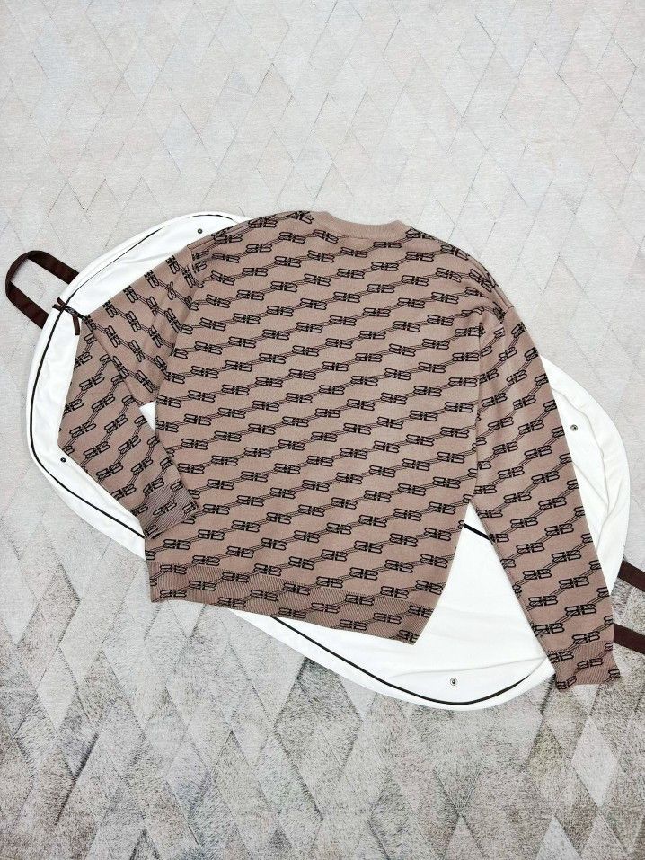 Balenciaga Balenciaga All-over Logo Sweater Size M Size US M / EU 48-50 / 2 - 2 Thumbnail