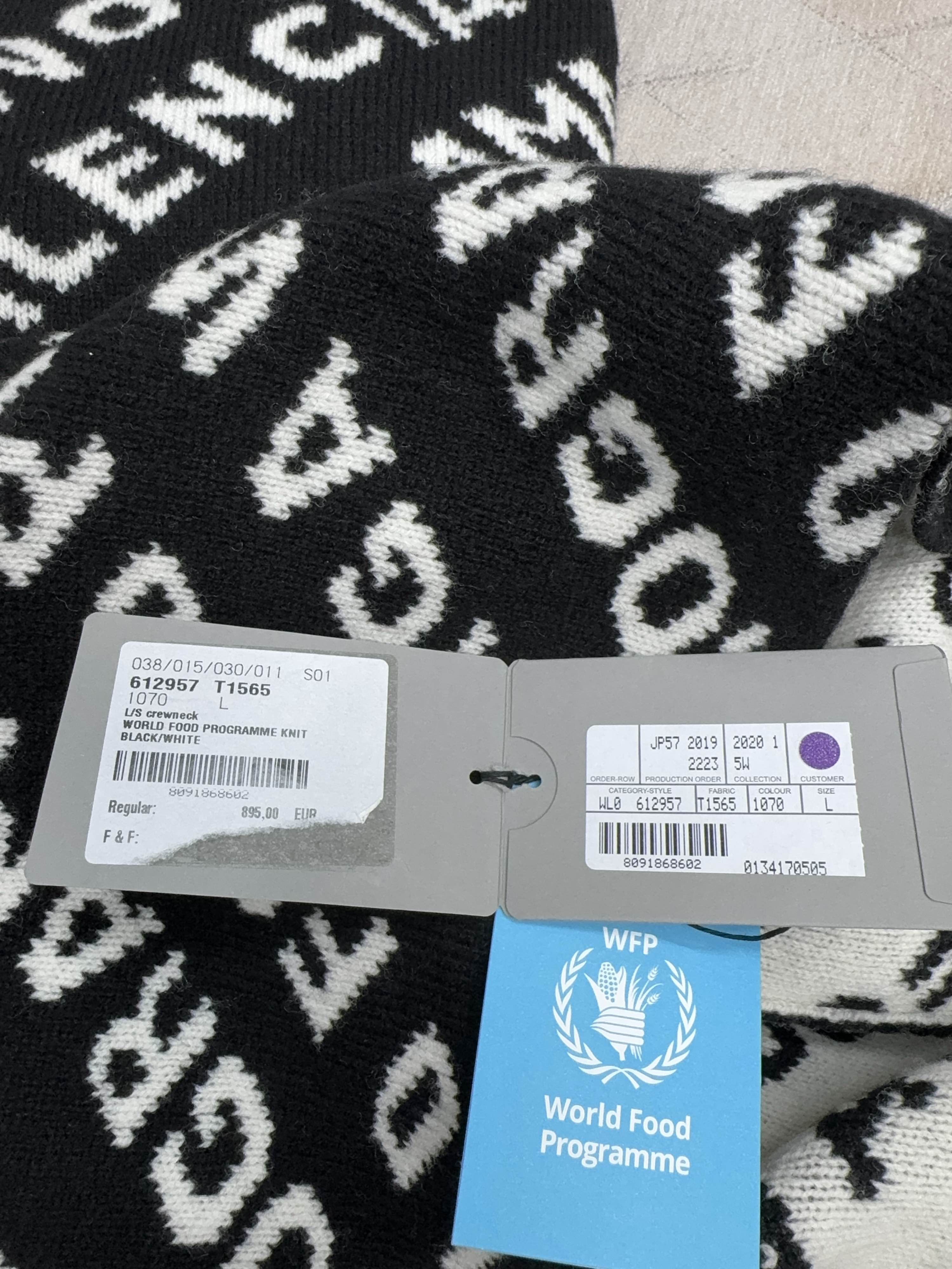 Balenciaga Balenciaga WFP Logo Print Sweater Size L Size US L / EU 52-54 / 3 - 5 Thumbnail