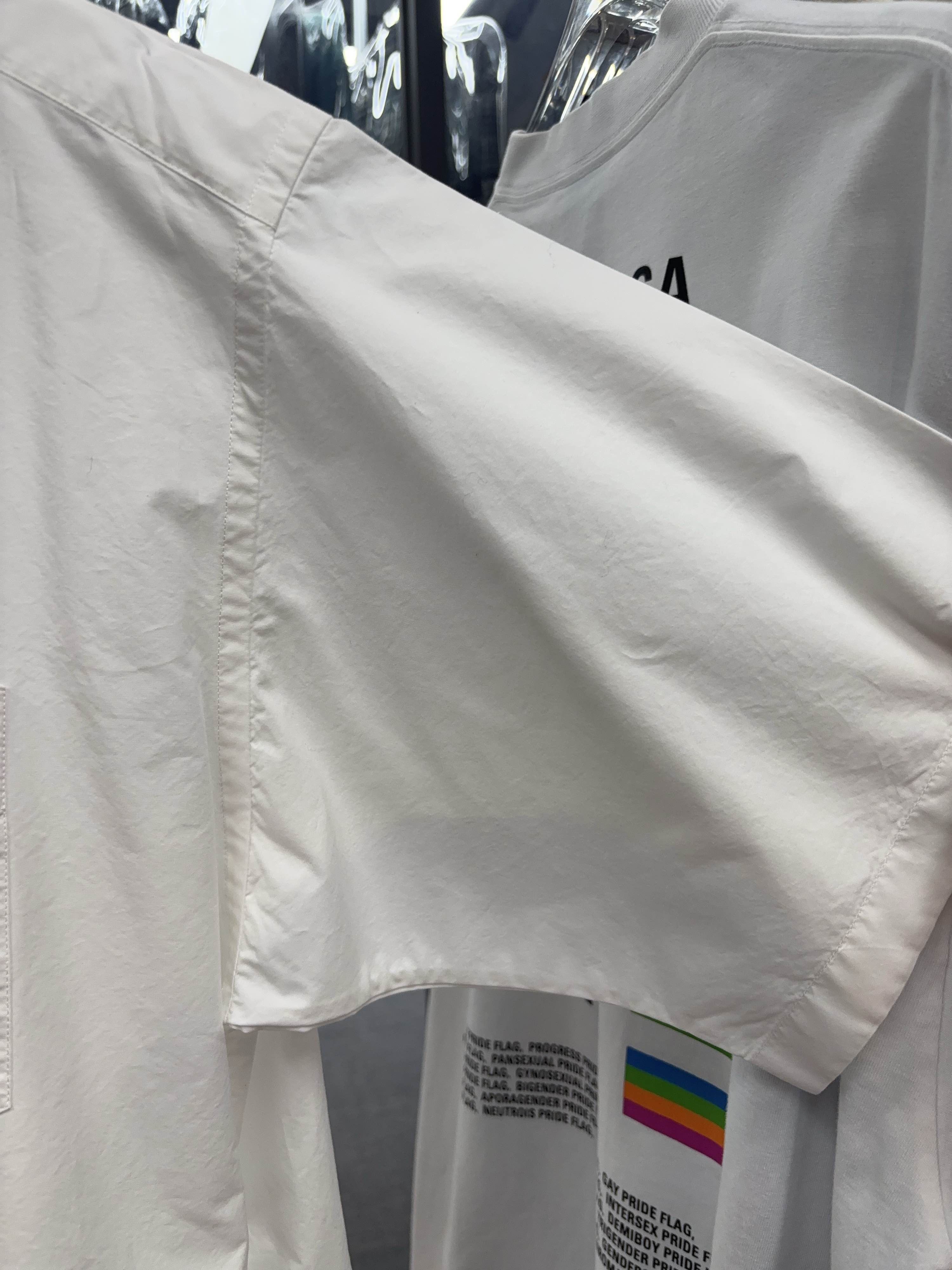 Balenciaga Balenciaga Logo Embroidered Poplin Shirt White Size S Size US S / EU 44-46 / 1 - 9 Thumbnail