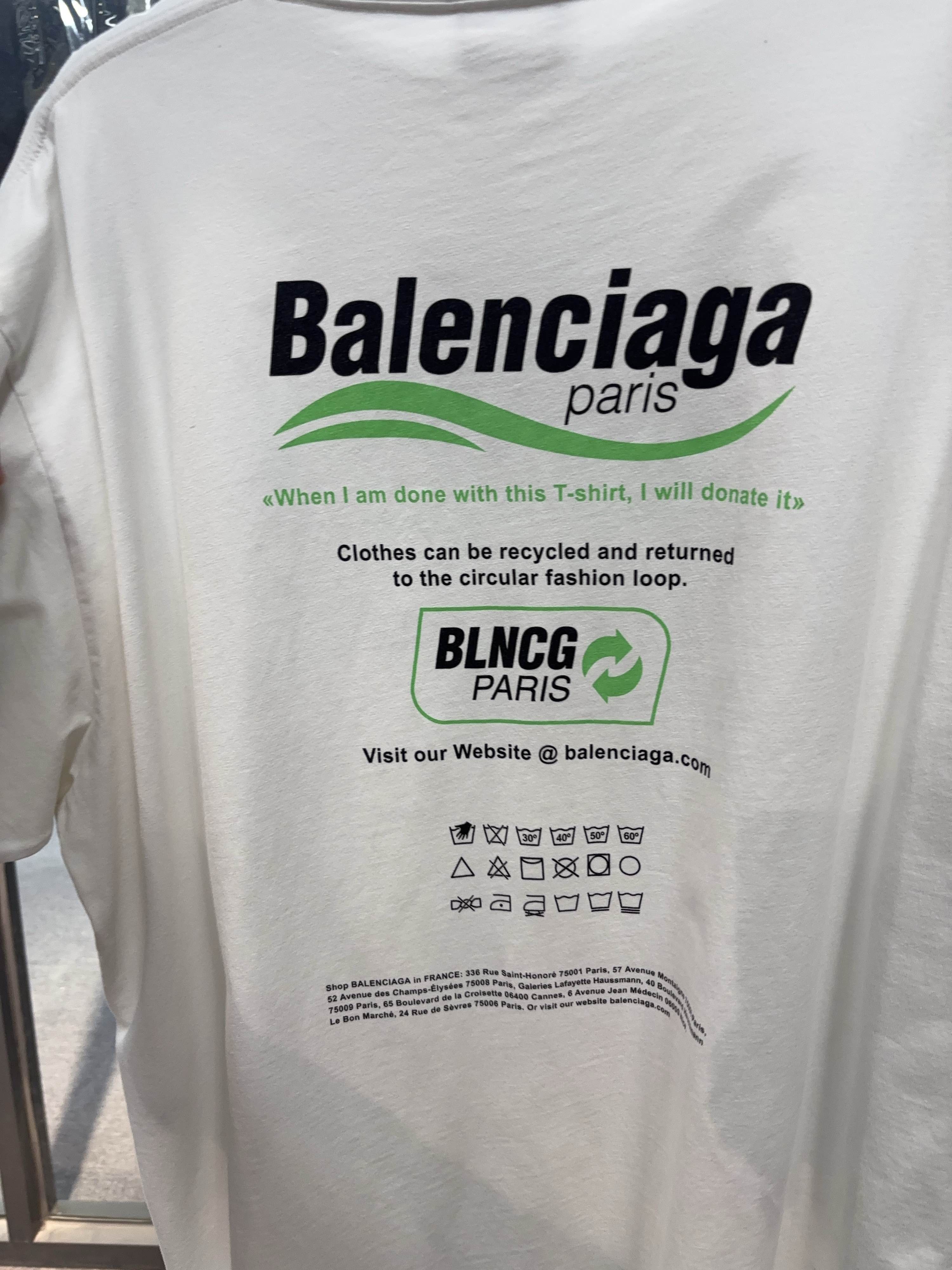 Balenciaga Balenciaga Paris Print Short Sleeve T-Shirt Size M Size US M / EU 48-50 / 2 - 6 Thumbnail