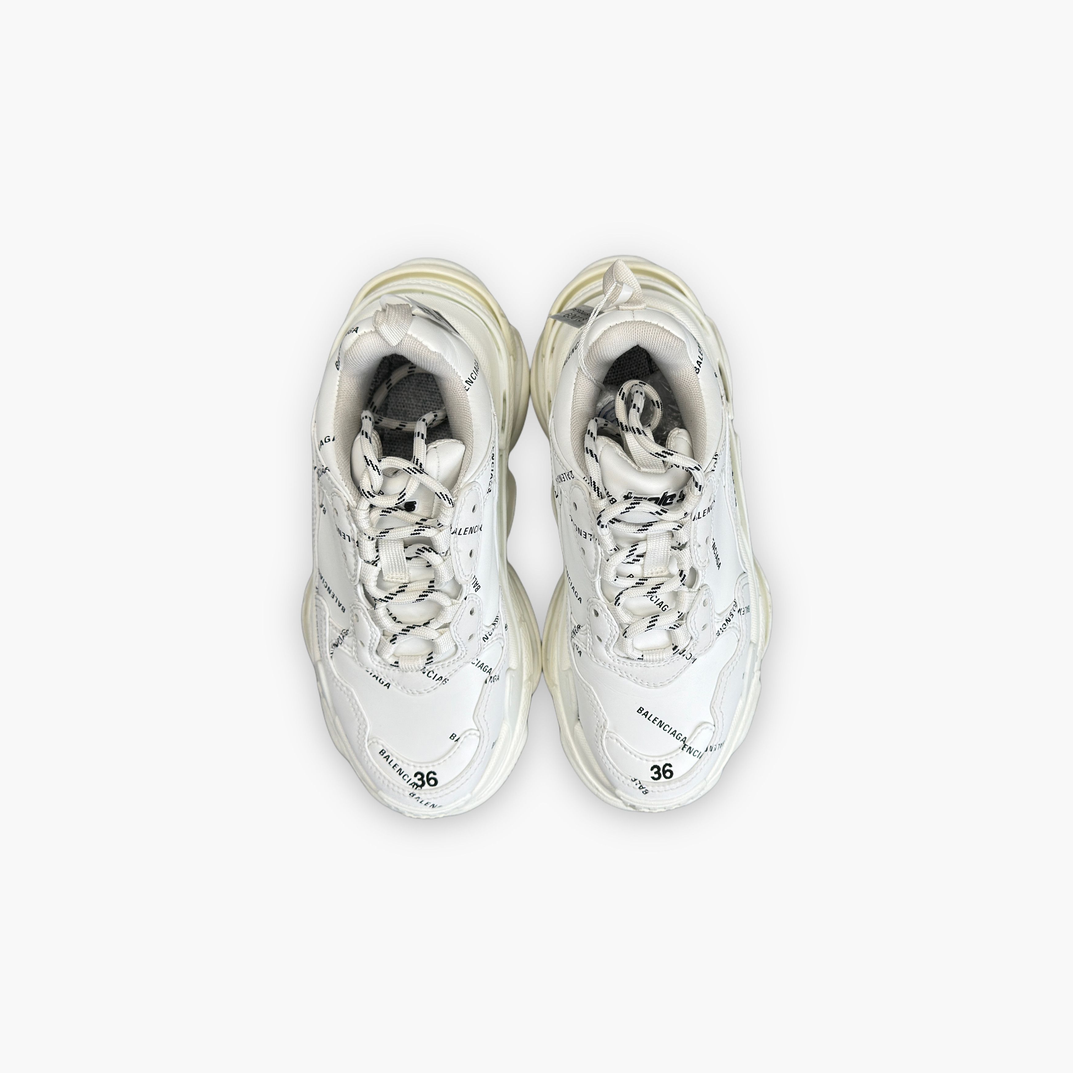 Balenciaga Balenciaga Triple S All-Over Logo Sneakers Size 36 Size US 6 / IT 36 - 9 Thumbnail