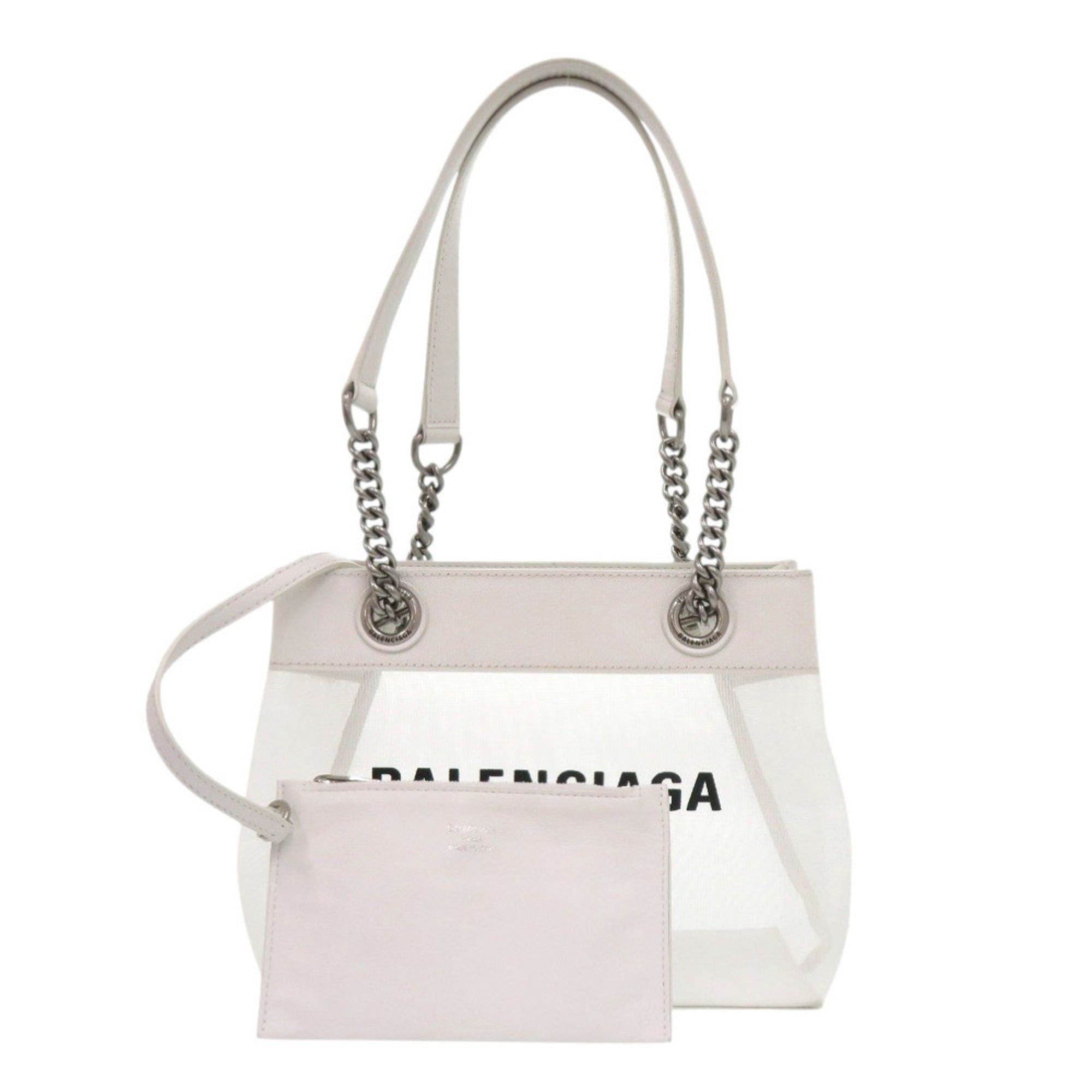 Balenciaga Balenciaga Duty Free 741603 Mesh Leather White Tote Bag 0515BALENCIAGA Size ONE SIZE - 3 Thumbnail