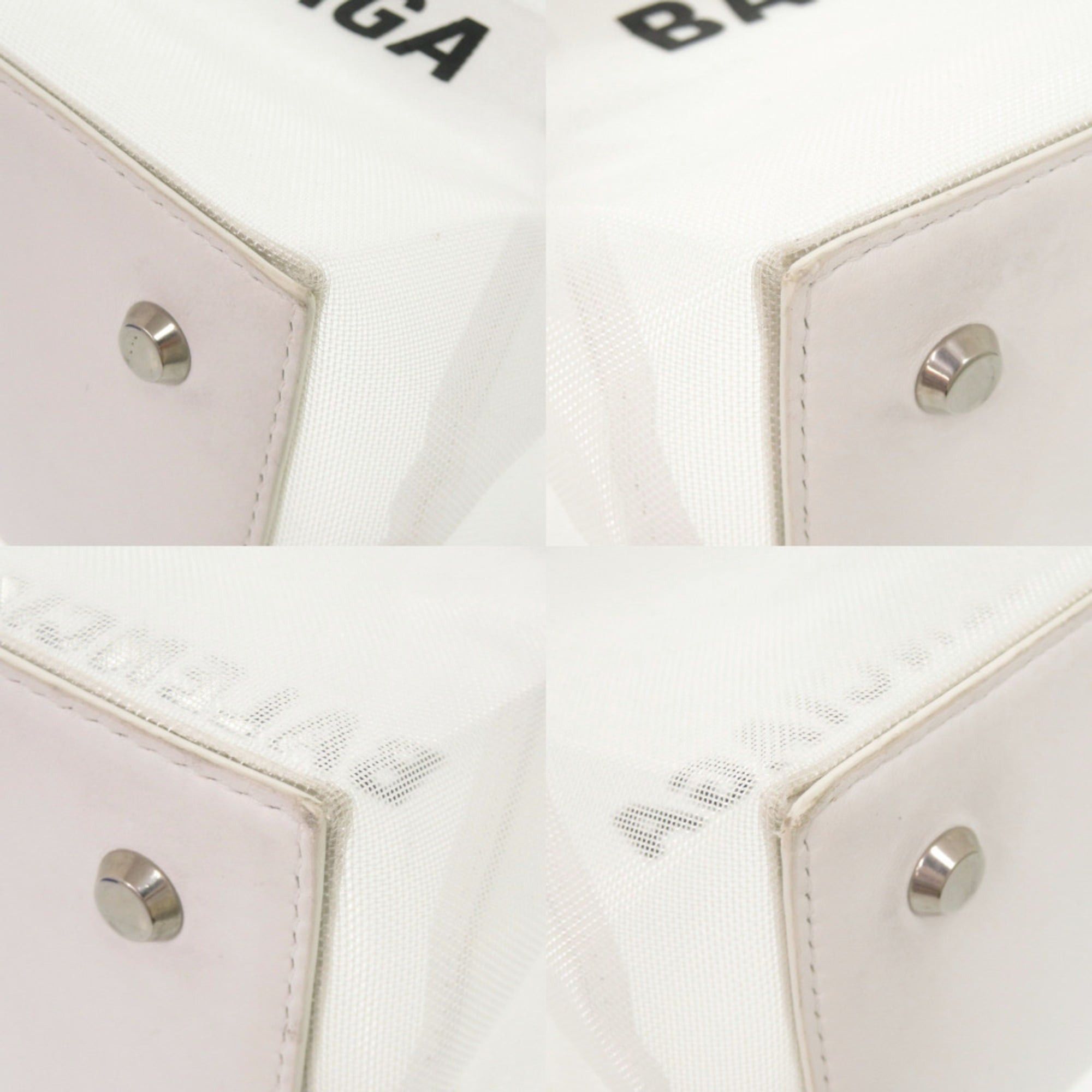 Balenciaga Balenciaga Duty Free 741603 Mesh Leather White Tote Bag 0515BALENCIAGA Size ONE SIZE - 4 Thumbnail