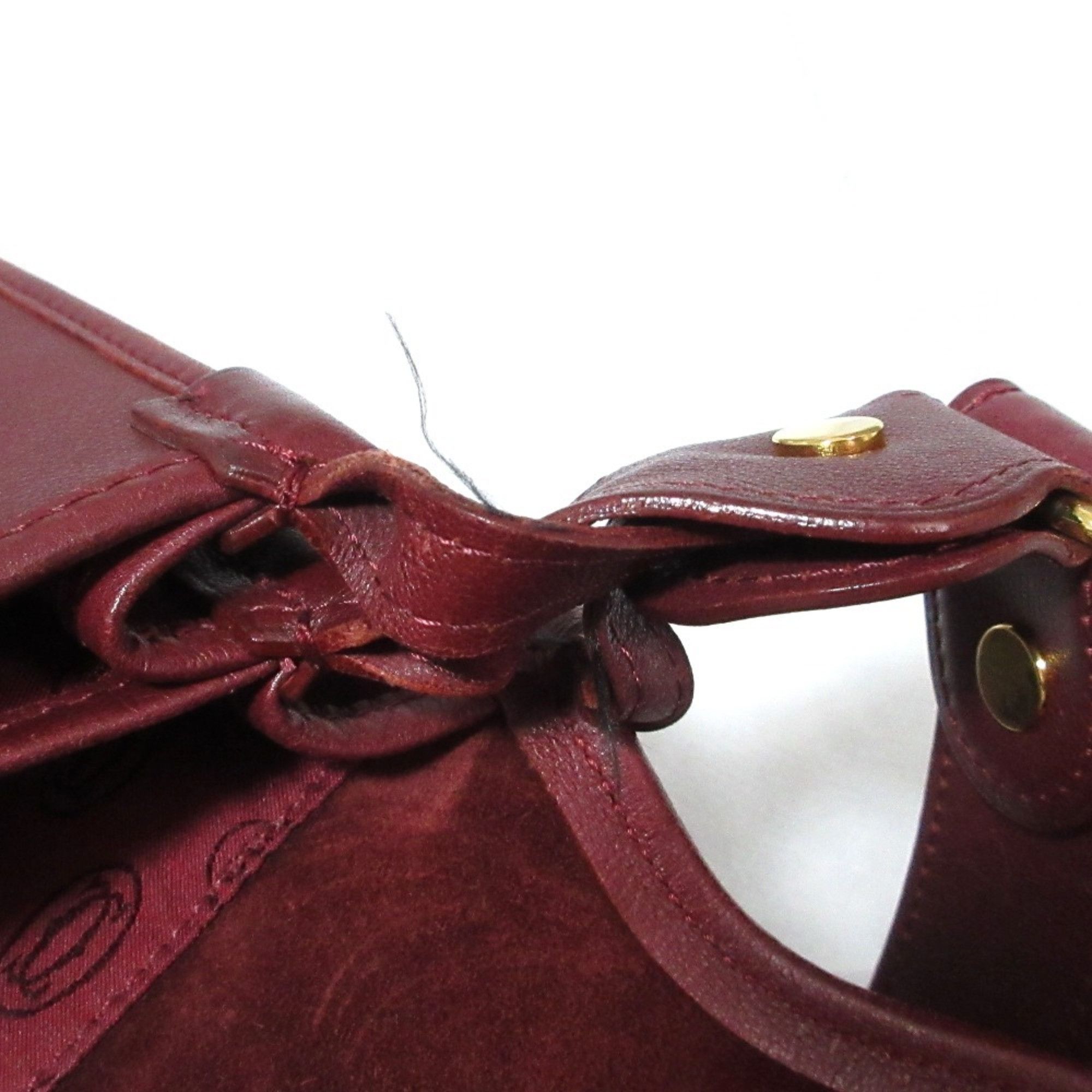 Cartier Cartier Must Line Leather Shoulder Bag, Bordeaux, Women's Size ONE SIZE - 20 Thumbnail