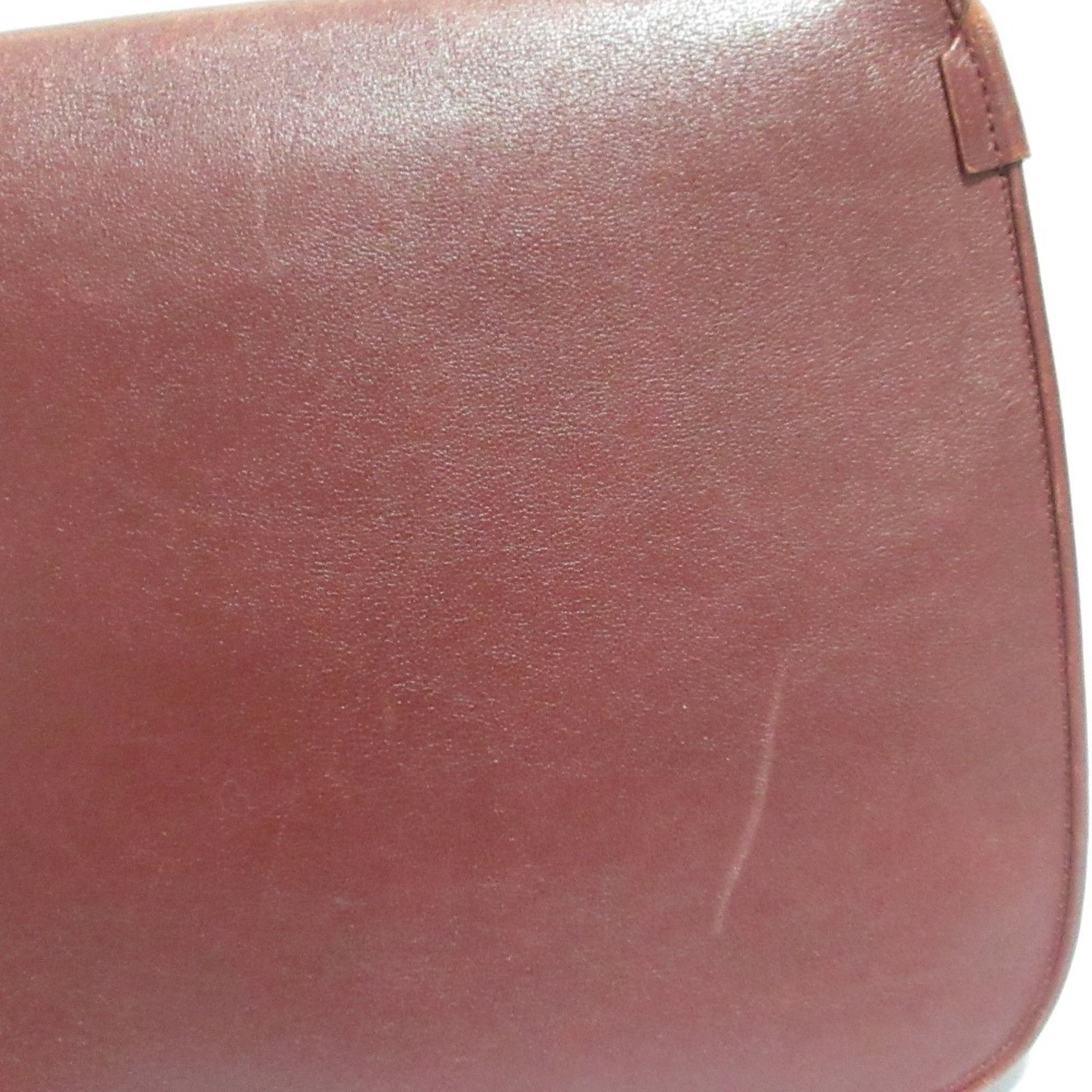 Cartier Cartier Must Line Leather Shoulder Bag, Bordeaux, Women's Size ONE SIZE - 17 Thumbnail