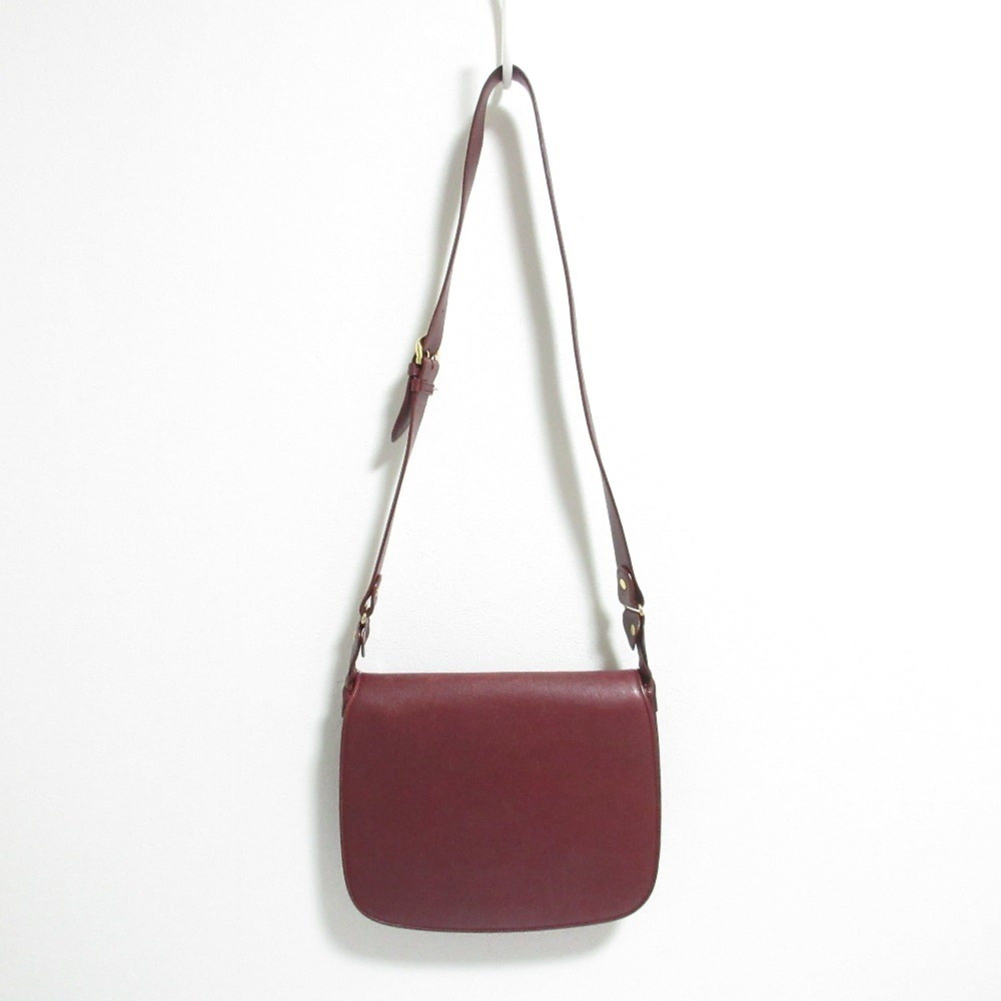 Cartier Cartier Must Line Leather Shoulder Bag, Bordeaux, Women's Size ONE SIZE - 3 Thumbnail
