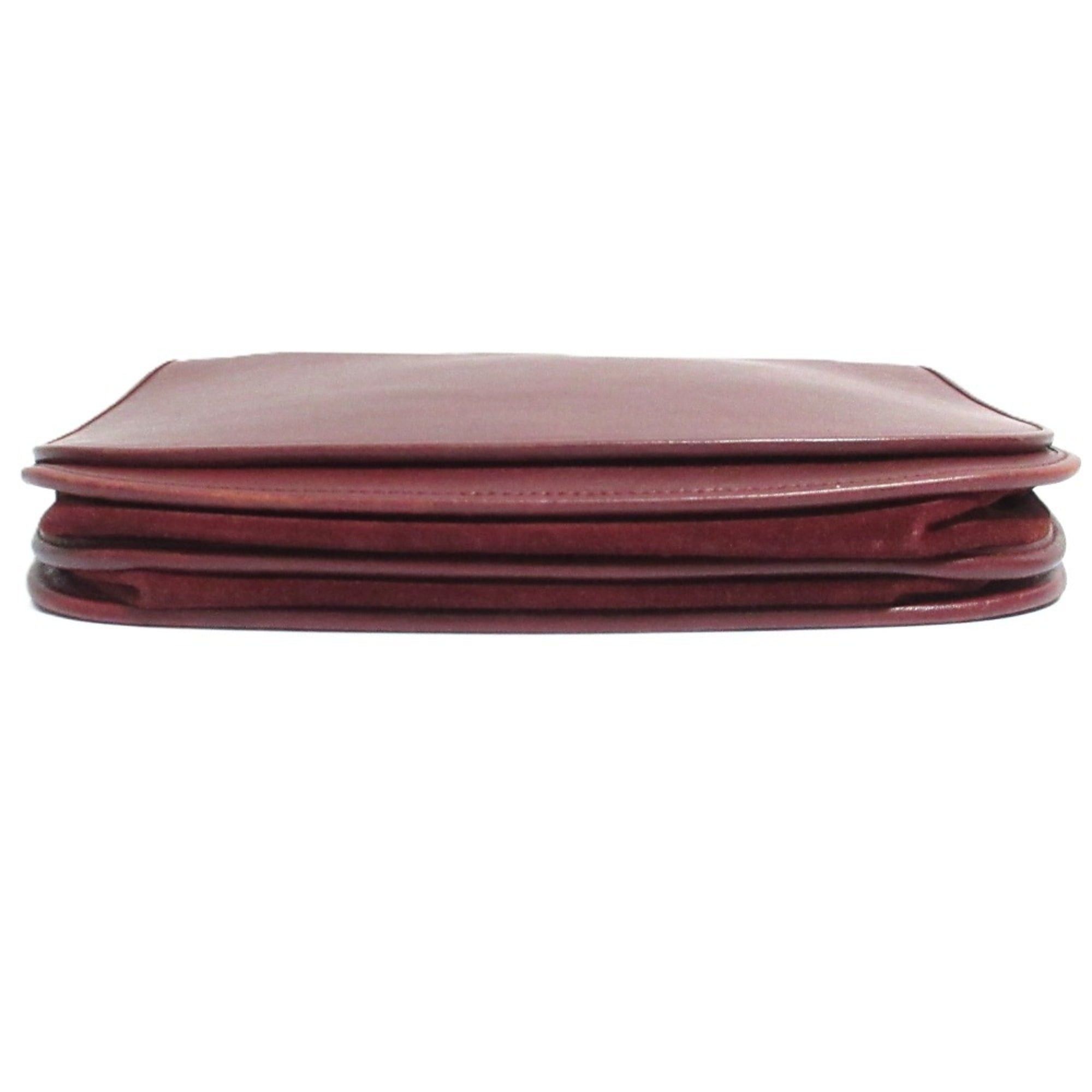 Cartier Cartier Must Line Leather Shoulder Bag, Bordeaux, Women's Size ONE SIZE - 5 Thumbnail