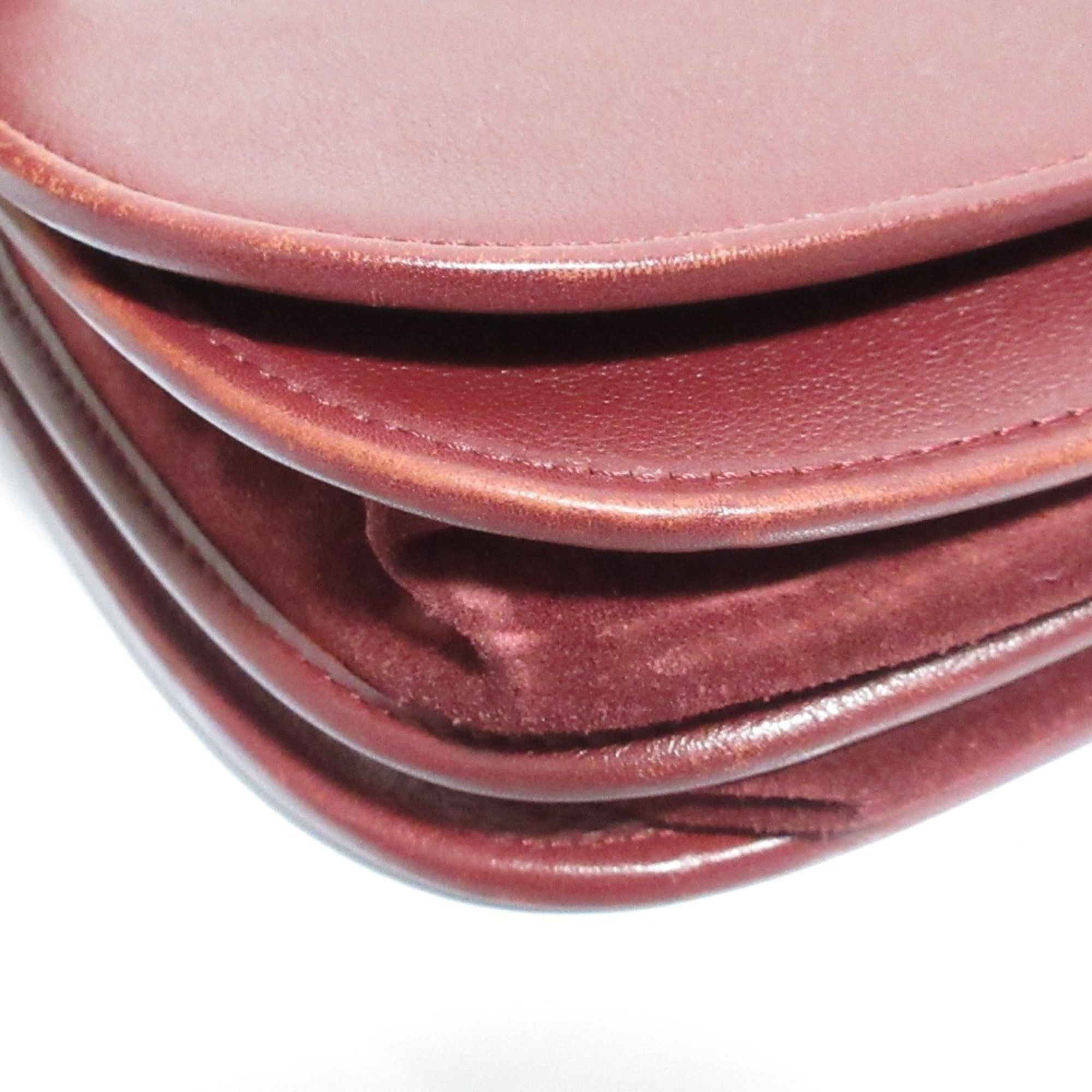 Cartier Cartier Must Line Leather Shoulder Bag, Bordeaux, Women's Size ONE SIZE - 12 Thumbnail