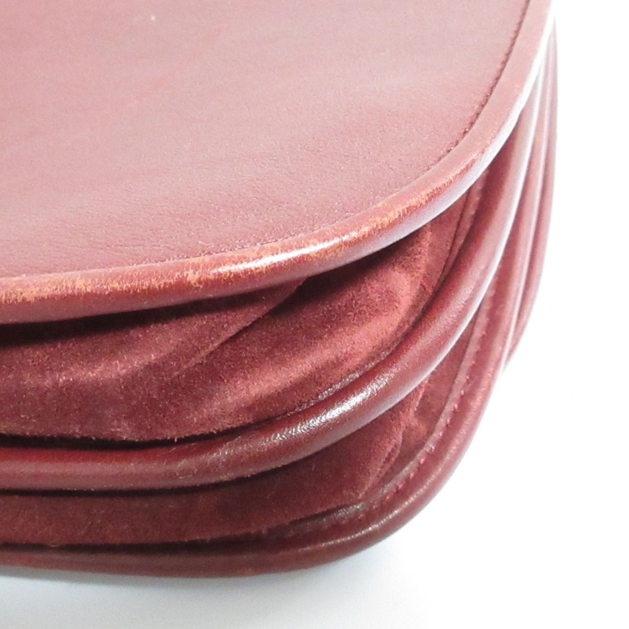 Cartier Cartier Must Line Leather Shoulder Bag, Bordeaux, Women's Size ONE SIZE - 14 Thumbnail